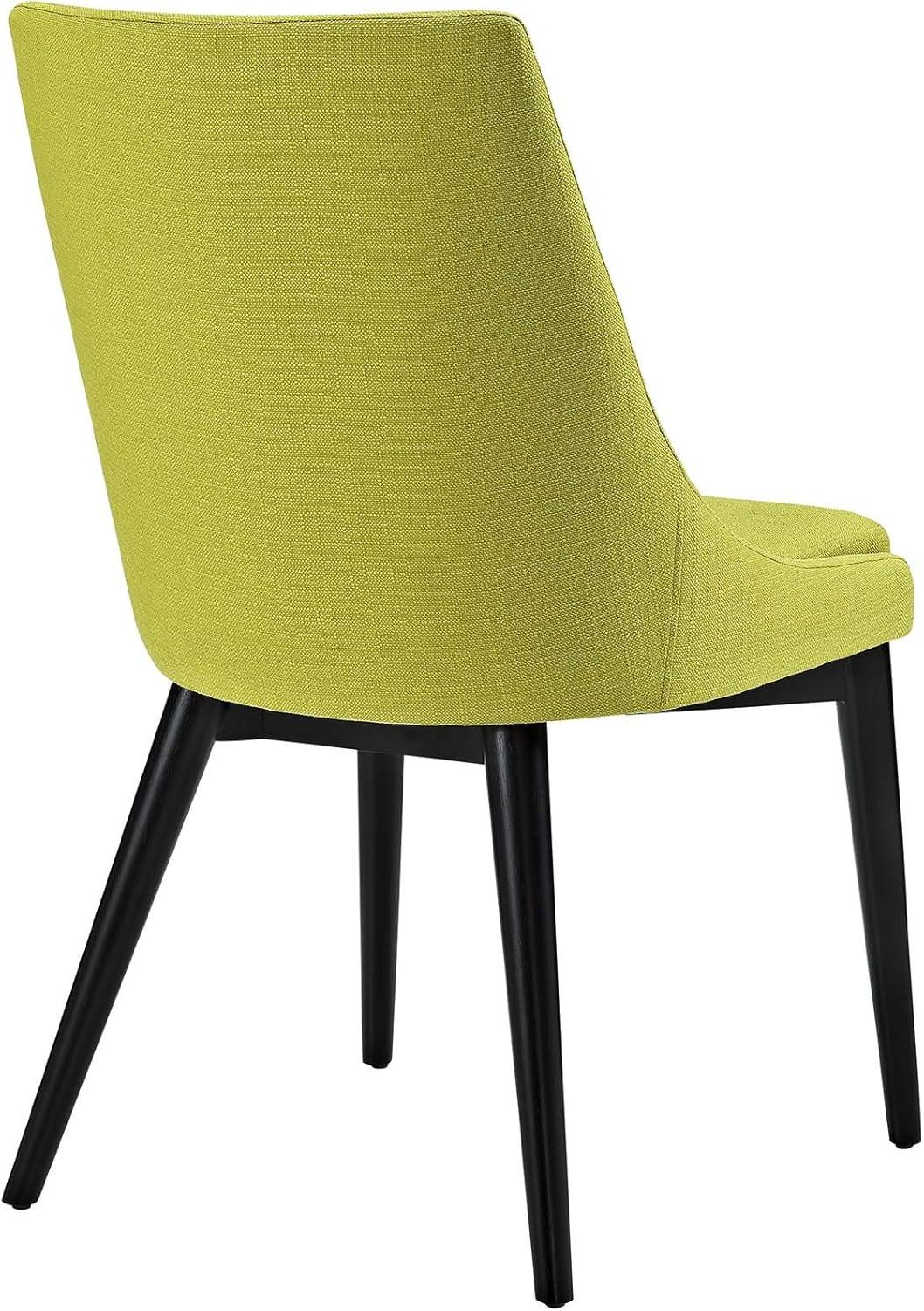 Wheatgrass Upholstered Side Chair with Black Wood Legs