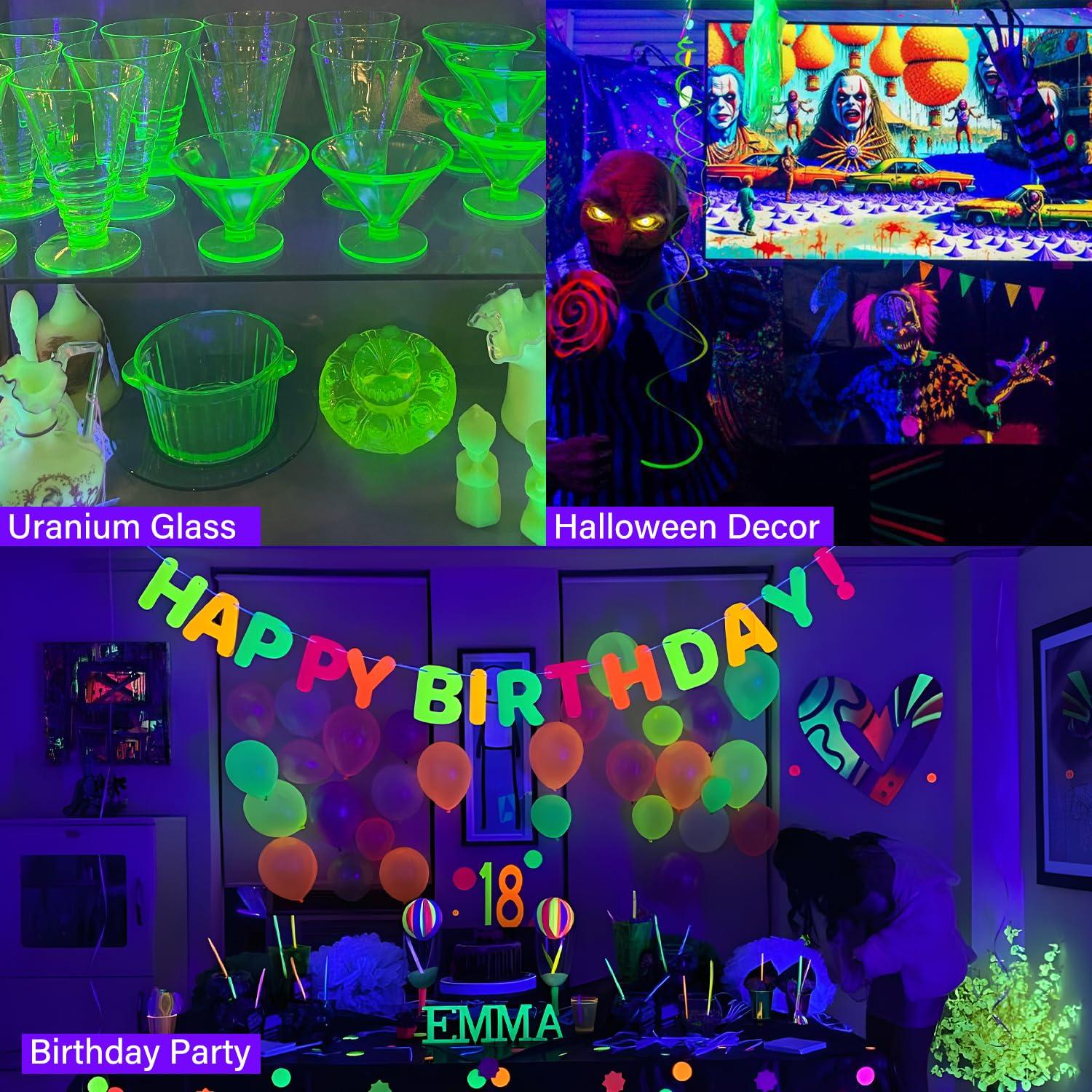 40 Foot Led Black Light Strip Kit, 720 Units Led, 12V Flexible Blacklight Fixtures, Non-Waterproof