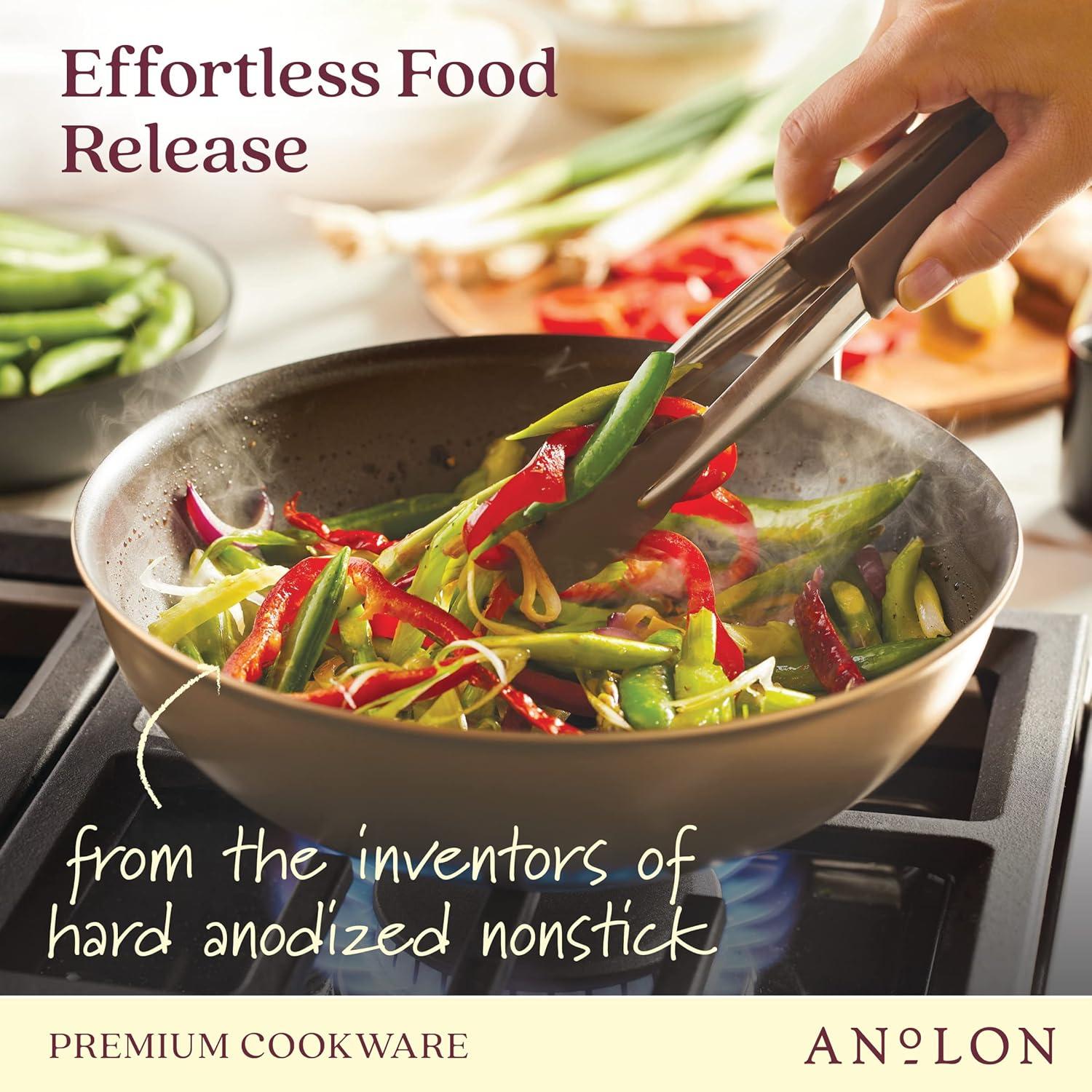 Anolon Ascend Hard Anodized Nonstick Stir Fry Pan, Induction Compatible - 10 Inch