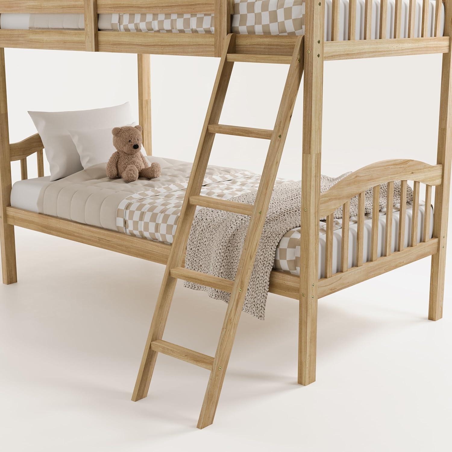 Storkcraft Long Horn Twin over Twin Bunk Bed, Natural