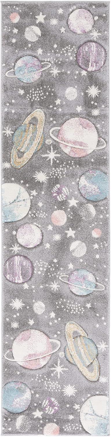 Carousel Kids  CRK103 Loomed Indoor Runner Rug - Grey/Lavender - 2'3"x10' - Safavieh
