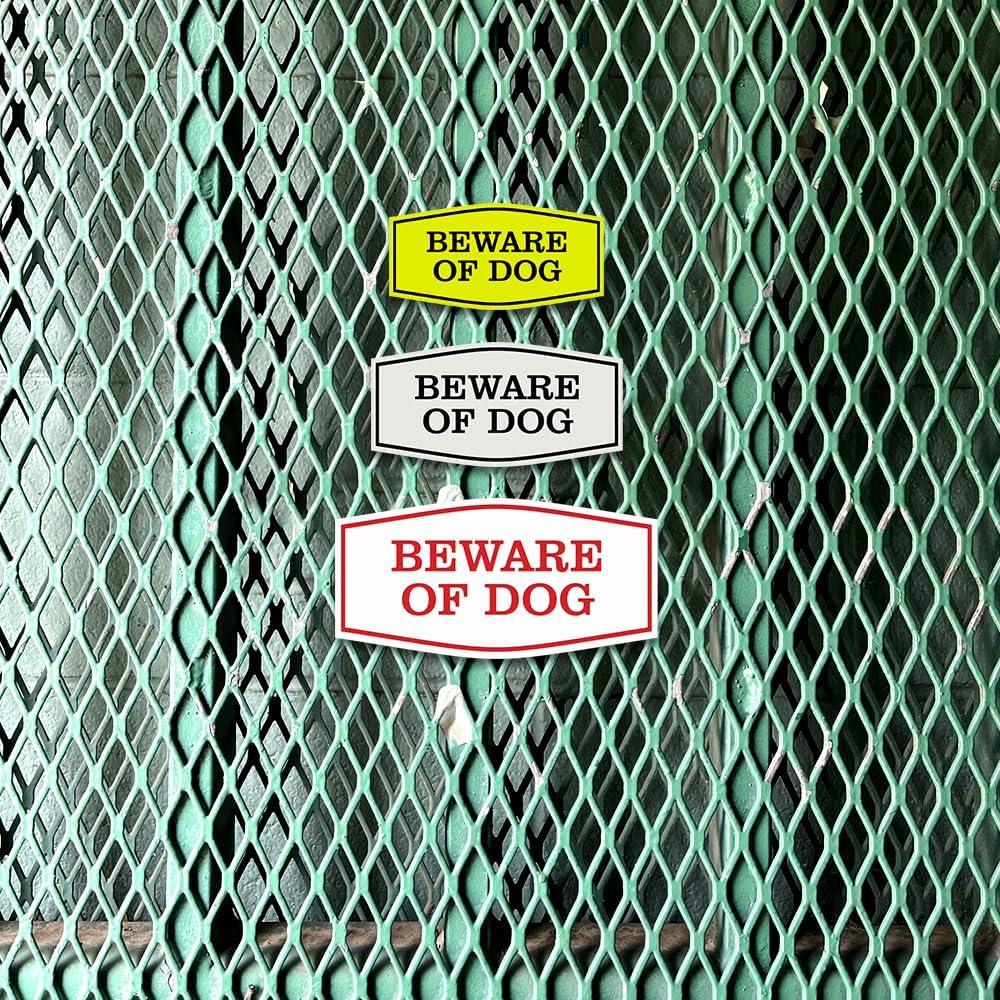 Large Red ABS Plastic Beware of Dog Sign