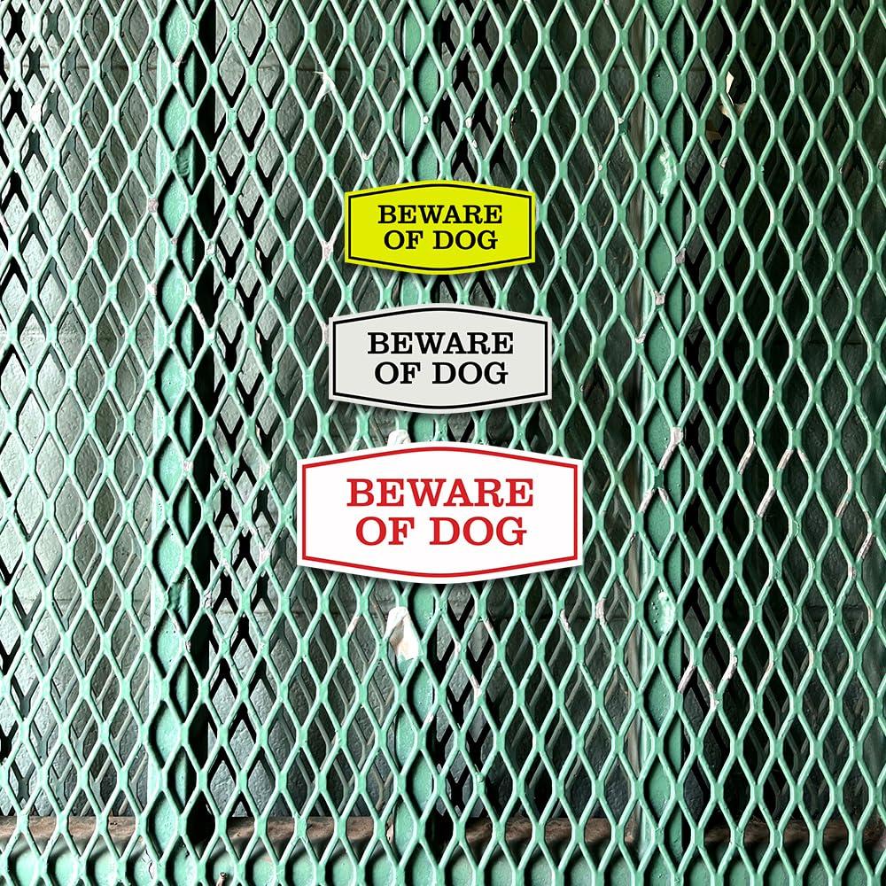 Large Red ABS Plastic Beware of Dog Sign