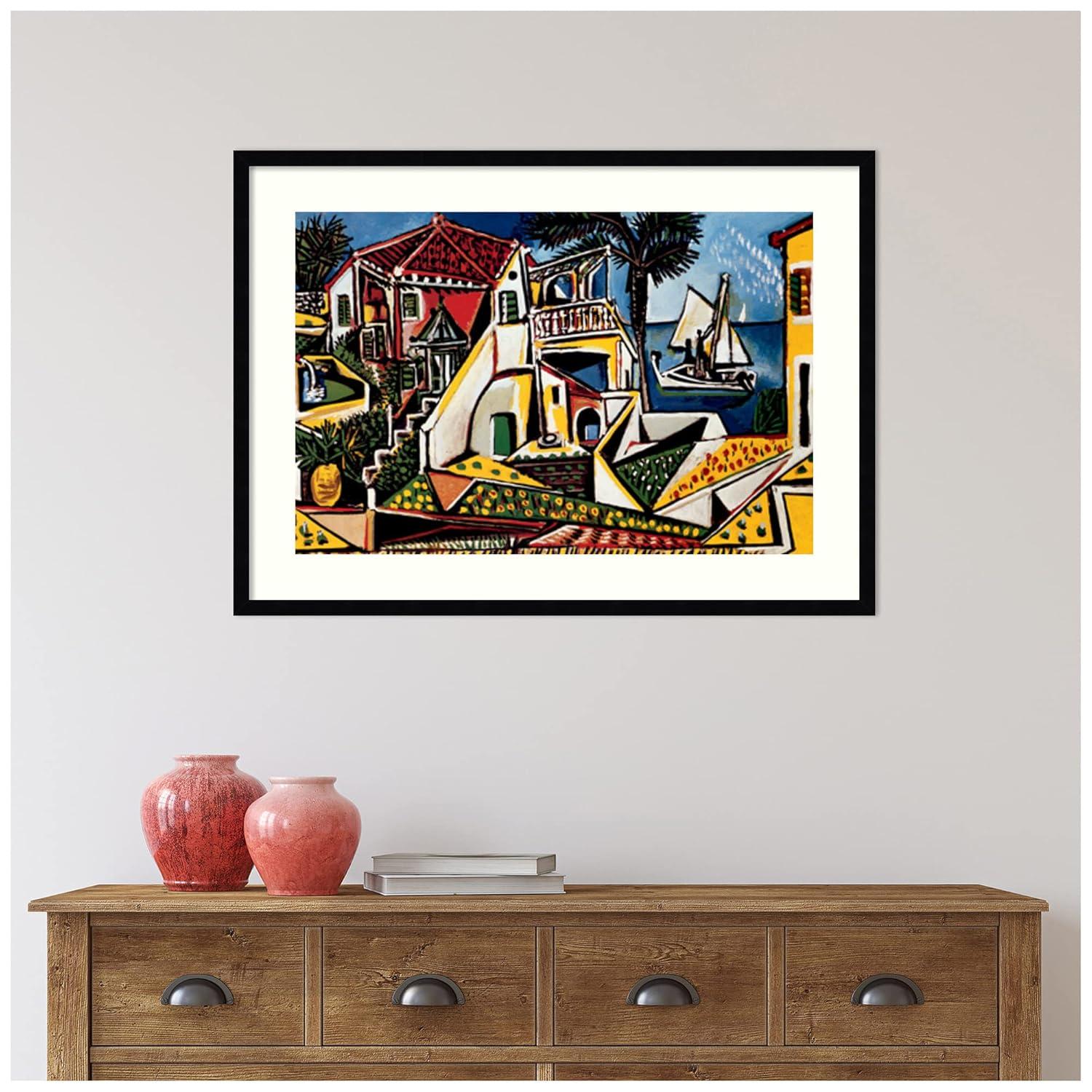 Amanti Fine Art Paysage Mediterranean by Pablo Picasso Solid Wood Custom Framed Wall Art Print