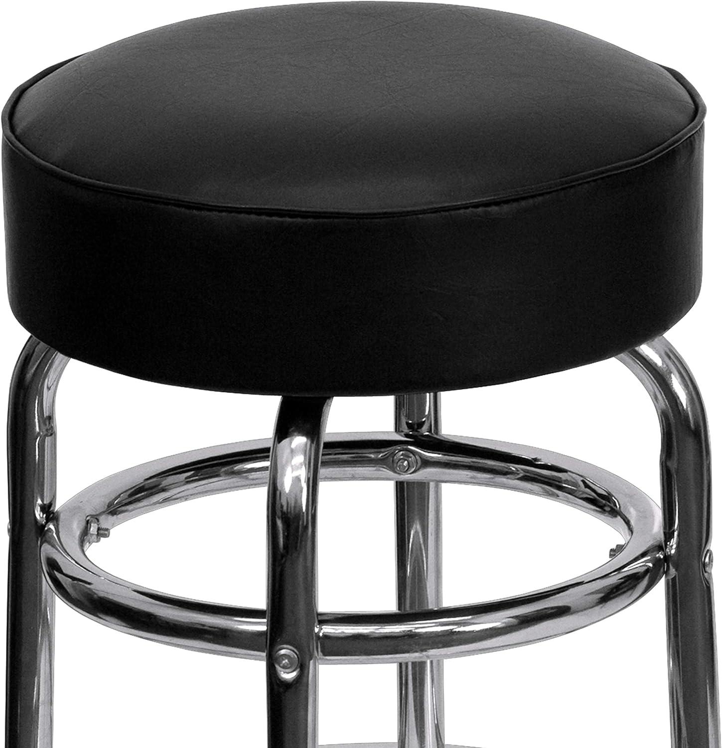 Flash Furniture Double Ring Chrome Barstool