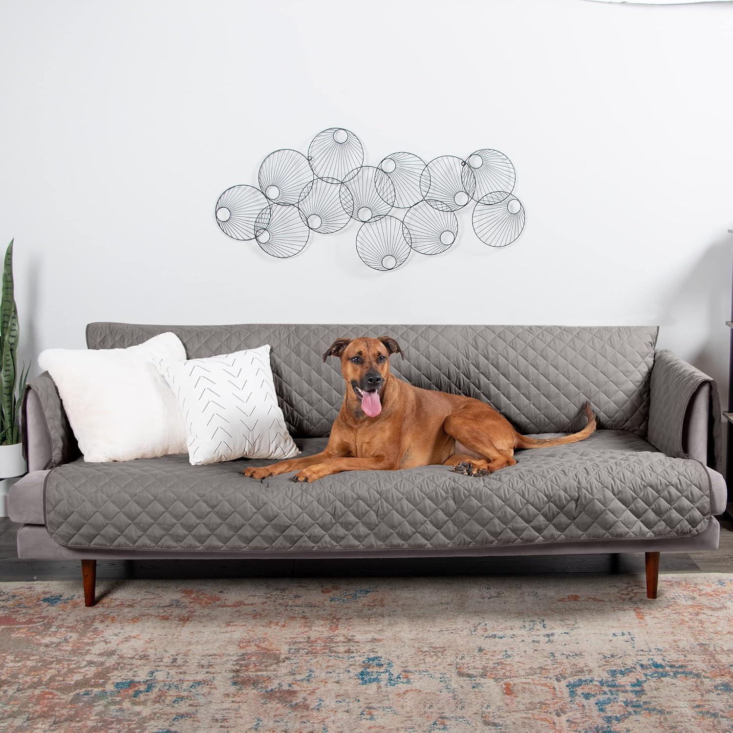 FurHaven Water Resistant Reversible Sofa Cover Furniture Protector