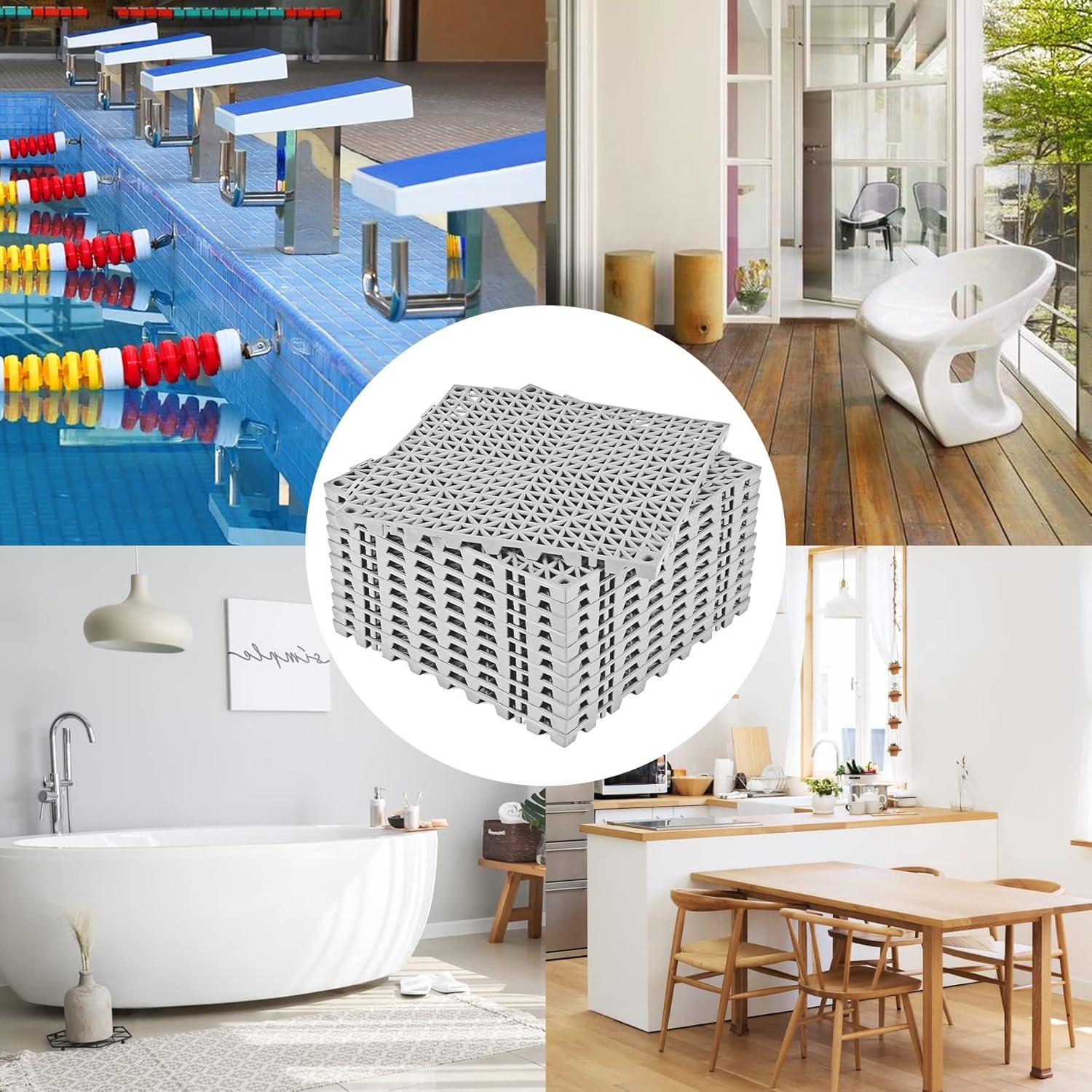 VEVOR 12" x 12" Outdoor Deck Tiles (Set of 12)