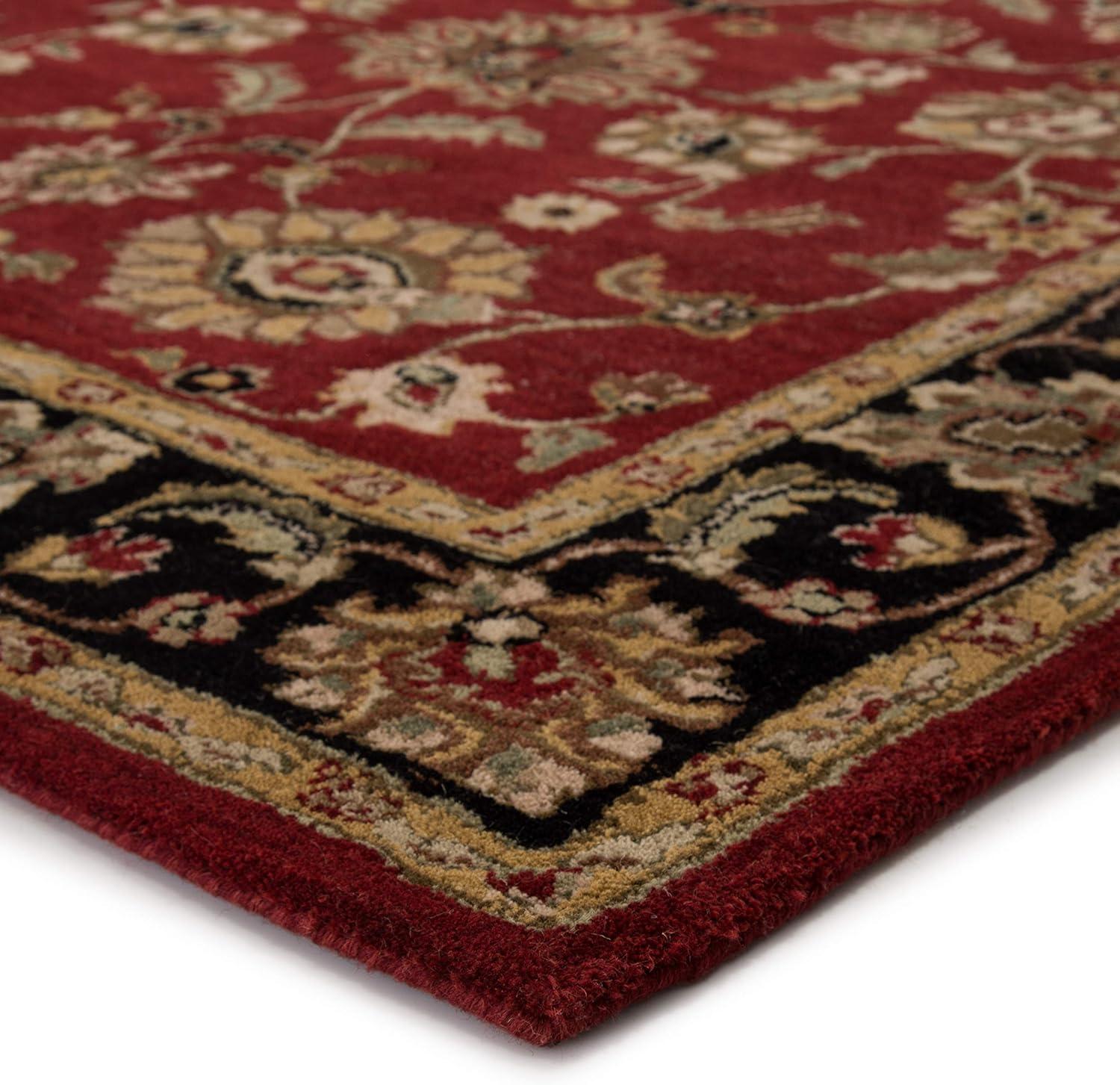 Anthea Red and Black Wool 8' x 10' Hand-Tufted Area Rug