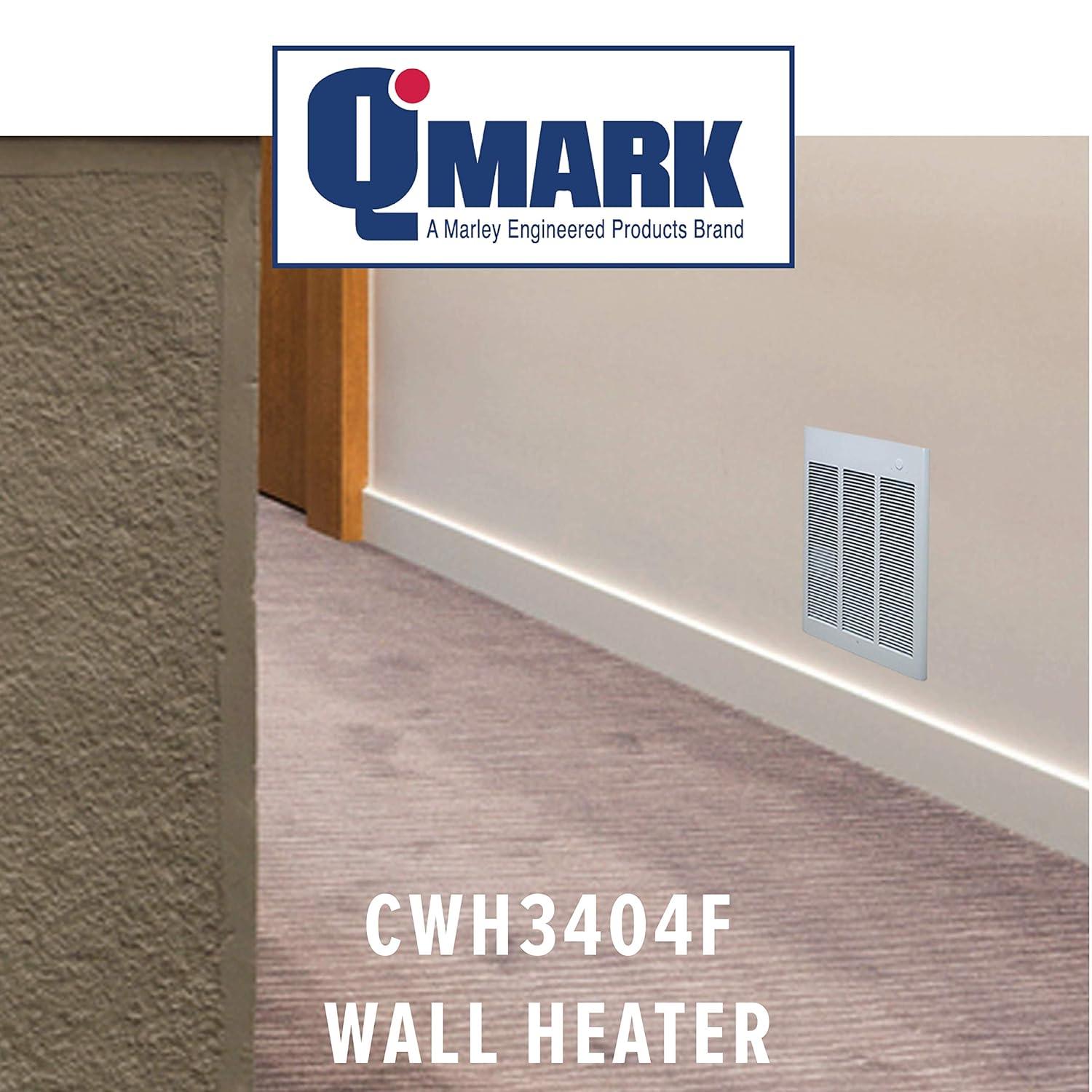 QMark CWH3404F Electric Wall Heater for Home and Commercial Use, 4000 Watt, 240 Volt, White