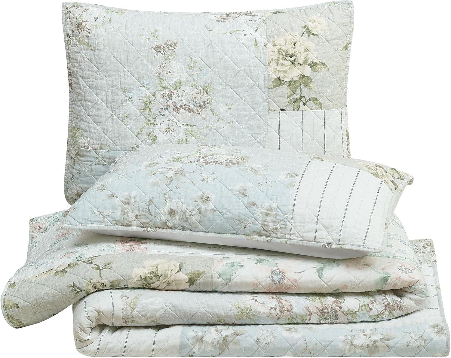 Modern Heirloom Claire Patchwork Printed Quilt Set