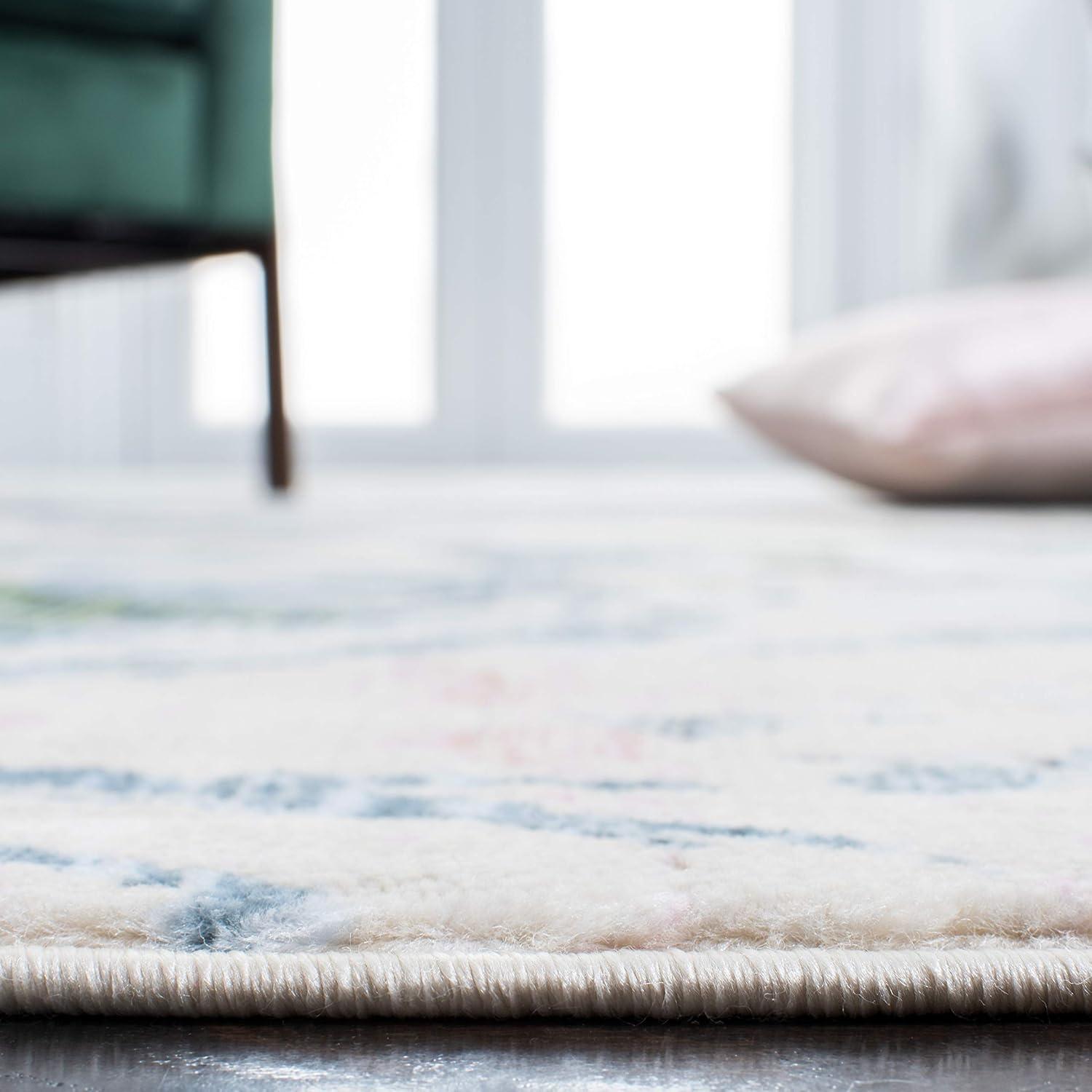 Lillian LLN382 Power Loomed Area Rug - Green/Blue - 5'3"x7'7" - Safavieh.