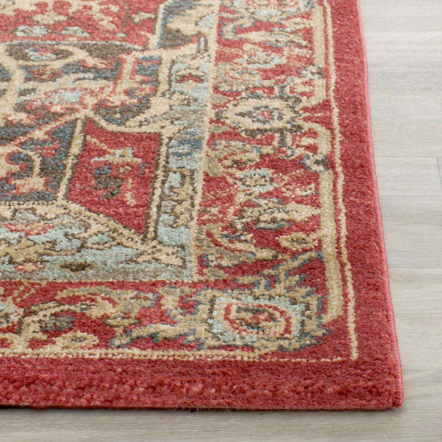 Mahal MAH625 Power Loomed Indoor Runner Rug - Red/Red - 2'2"x8' - Safavieh.