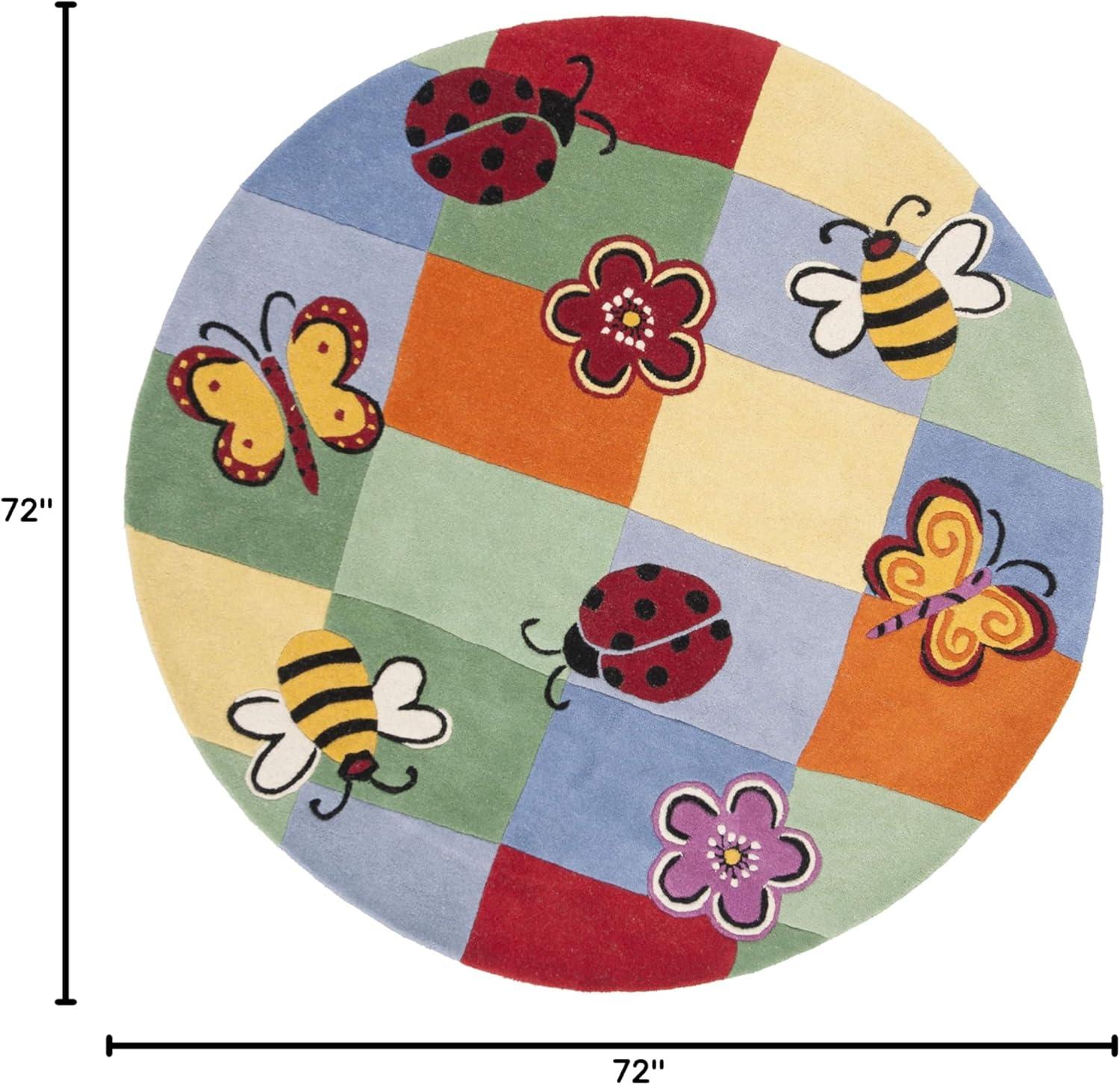 Safavieh Kids SFK753 Hand Tufted Indoor Area Rug - Multi - 6' Round - Safavieh