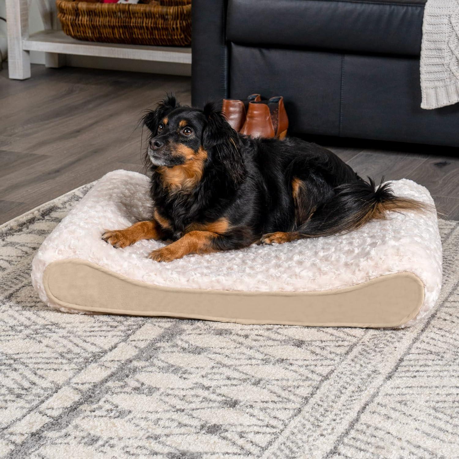 FurHaven Ultra Plush Luxe Lounger Orthopedic Foam Contour Dog Bed