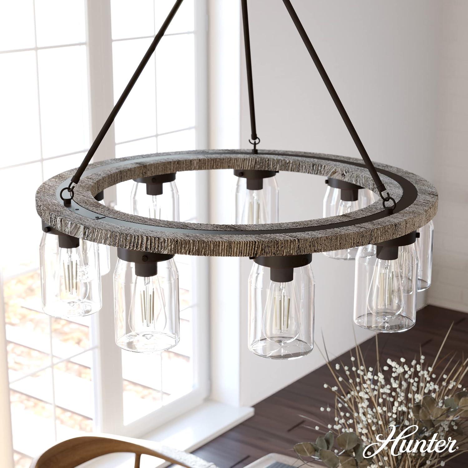 Devon Park Onyx Bengal 9-Light Bronze Wagon Wheel Chandelier