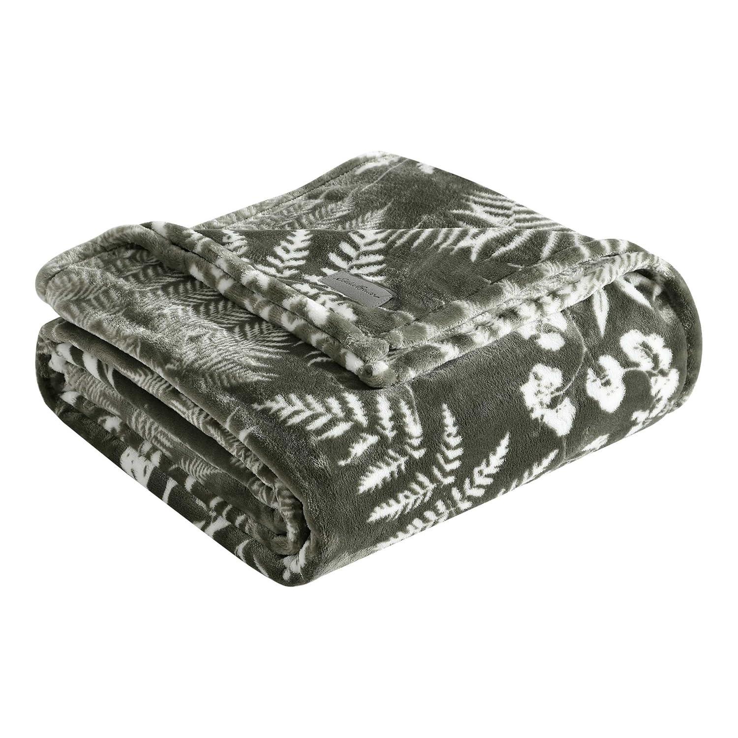 Eddie Bauer Eddie Bauer Printed Ultra Soft Plush Fleece Reversible Blanket