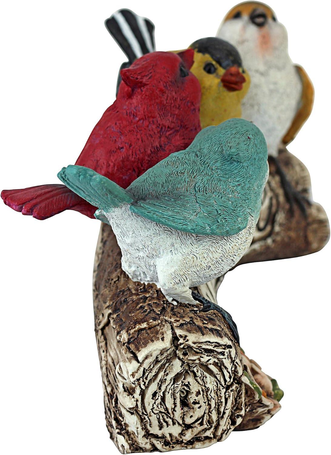 Multicolored Resin Bird Welcome Statue for Garden