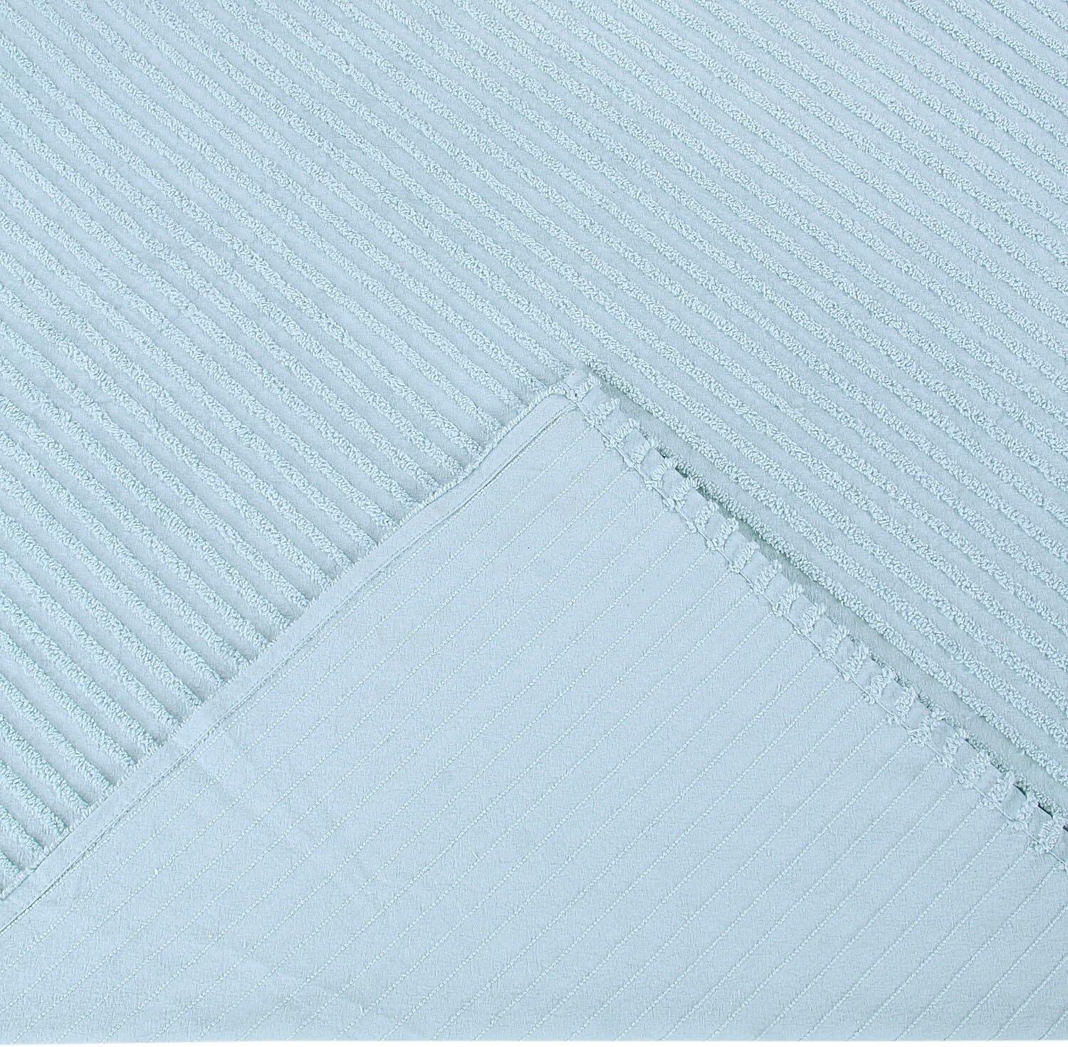 Better Trends Jullian 100% Cotton Tufted - Classic Stripe Bedspread Soft & Cozy Bedding for All Seasons, Machine Washable Coverlet