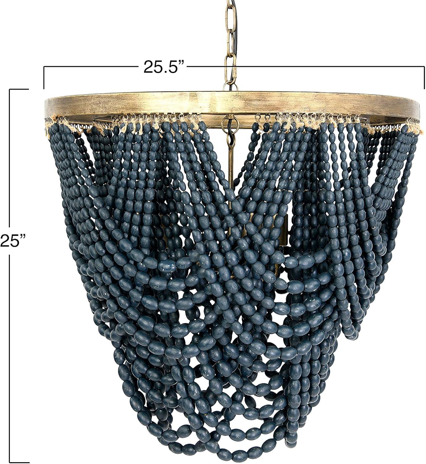 Storied Home Draped Wood Bead Chandelier