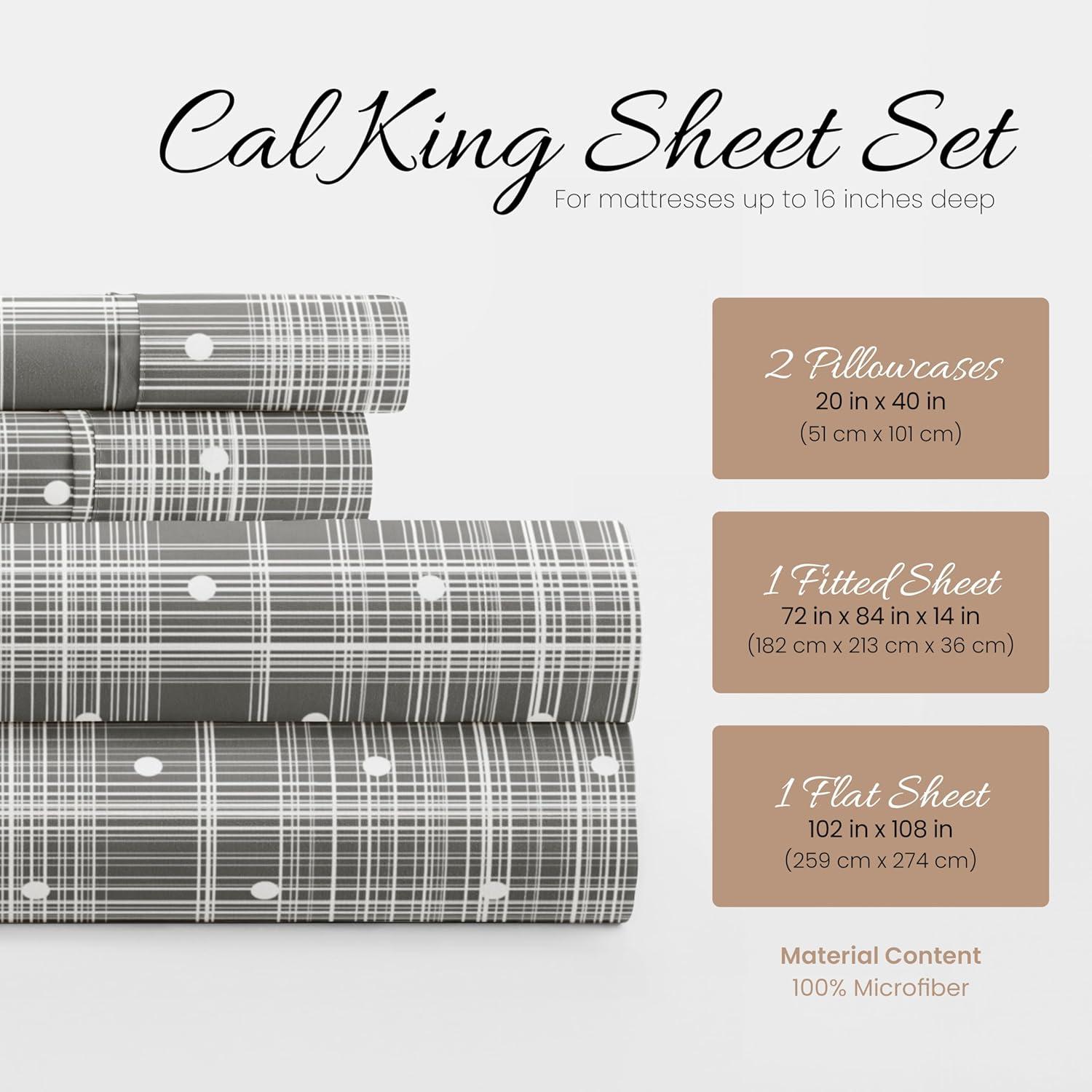 Becky Cameron™ Polka Dot Pattern Microfiber Sheet Set