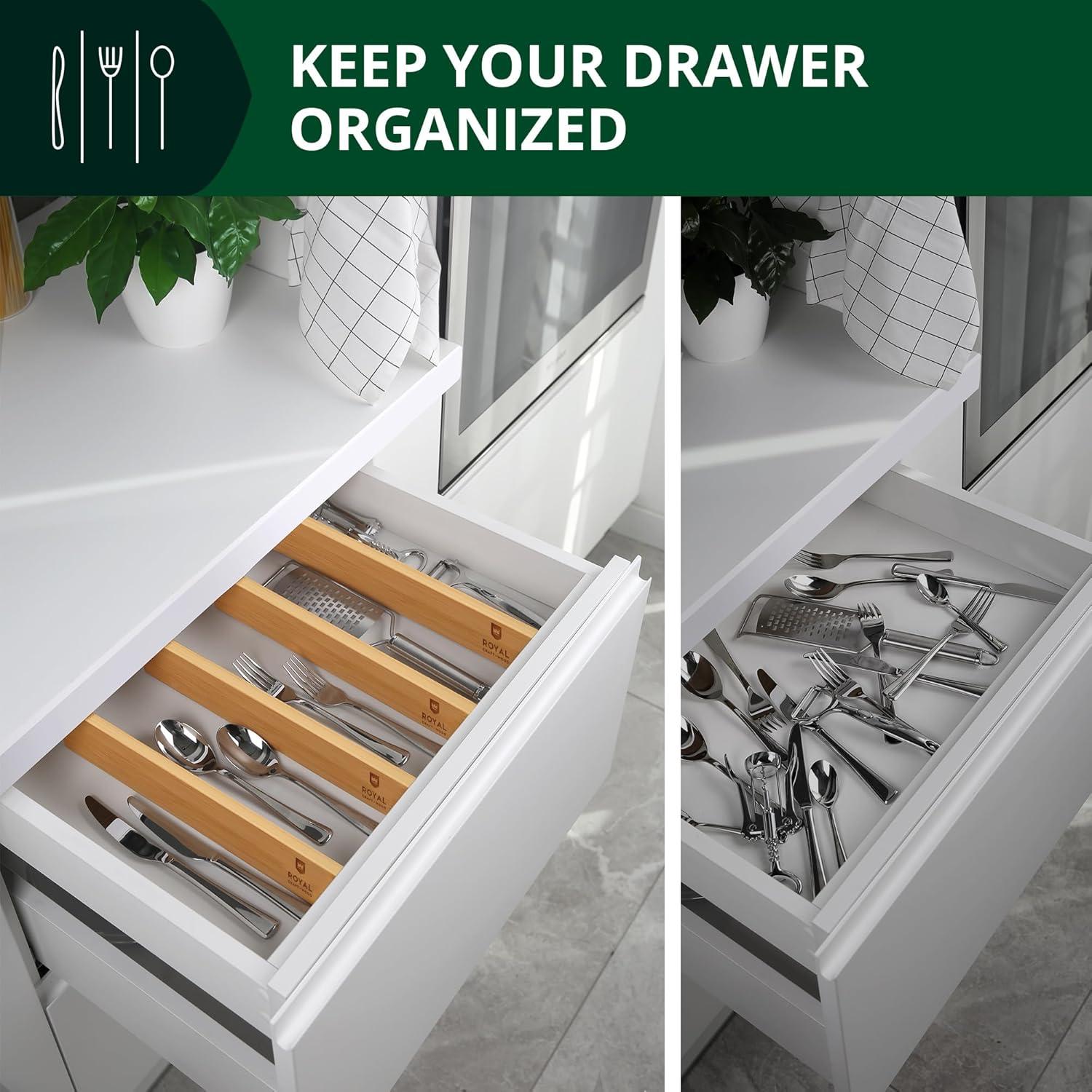 2.68" H x 2.56" W x 22" D Multi-Purpose Drawer Organizer