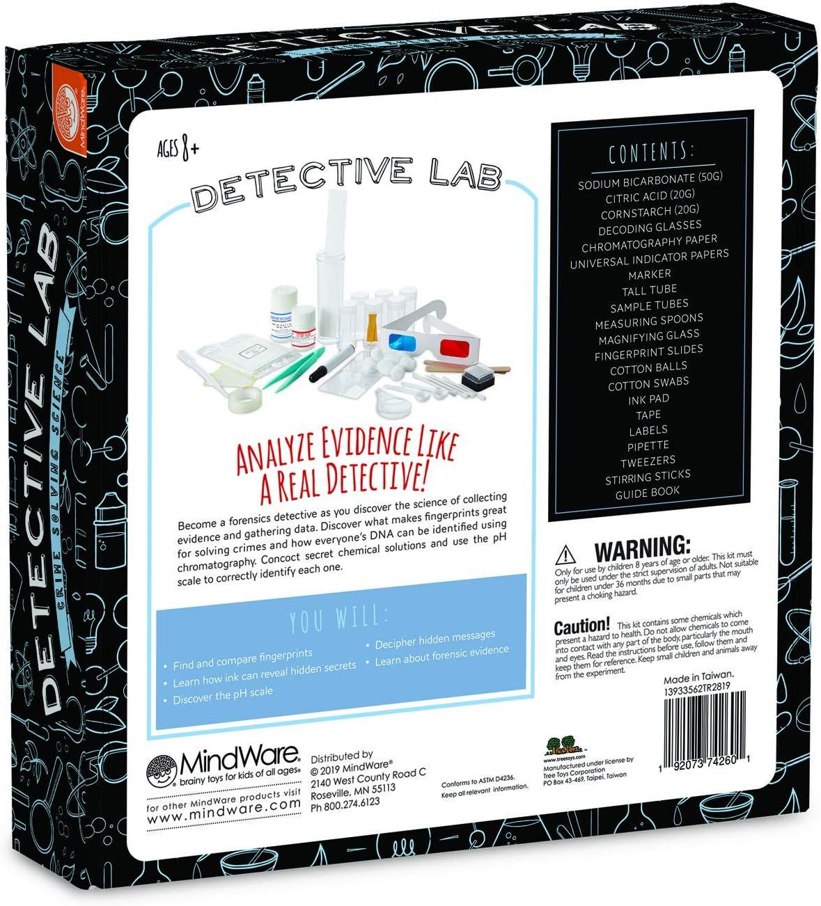 MindWare Science Academy Detective lab, Kids Detective Kit Complete with 7 Forensics and Crime-Scene Investigations