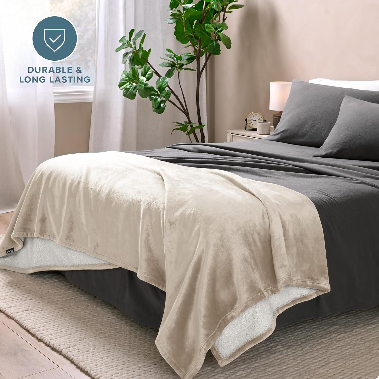 Bare Home Sherpa Fleece Blanket