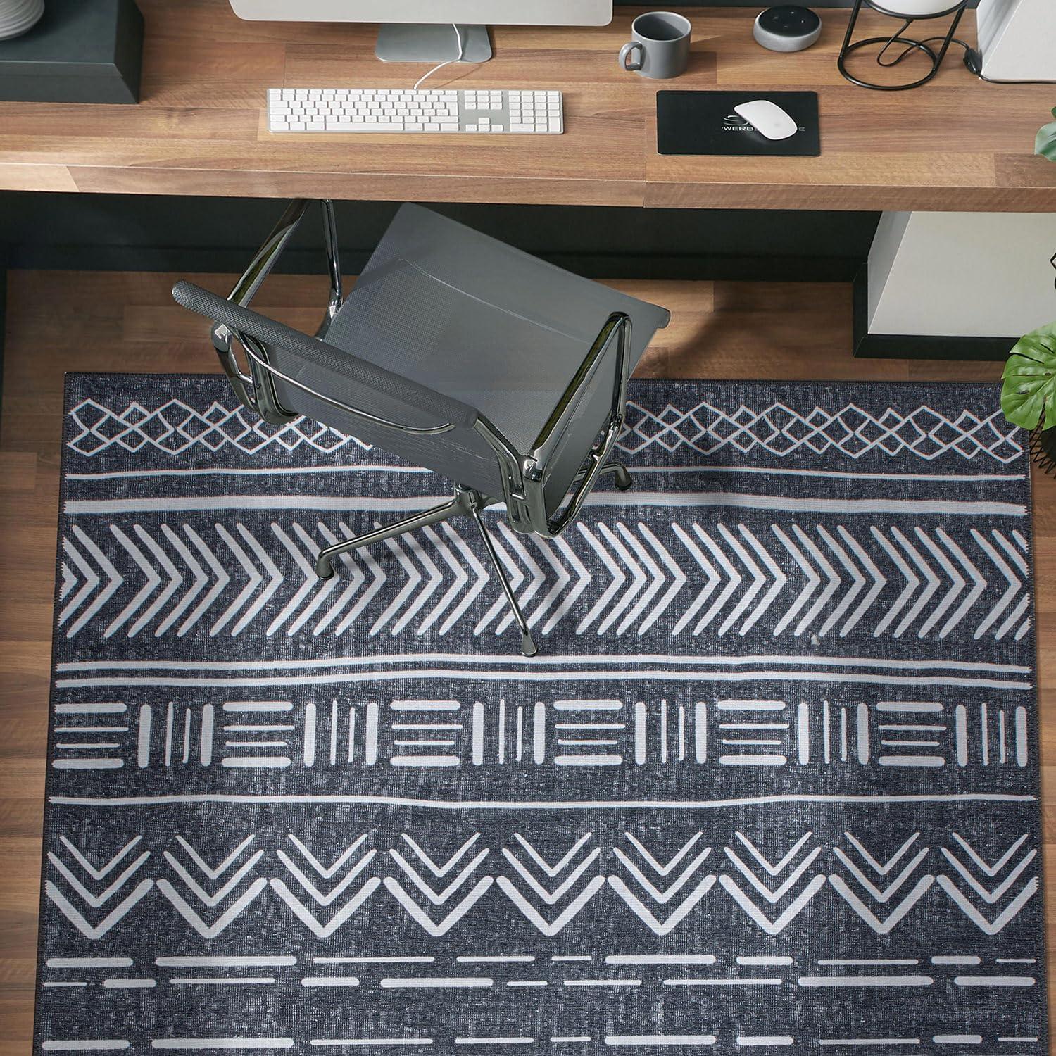 World Rug Gallery Contemporary Geometric Bohemian Machine Washable Area Rug