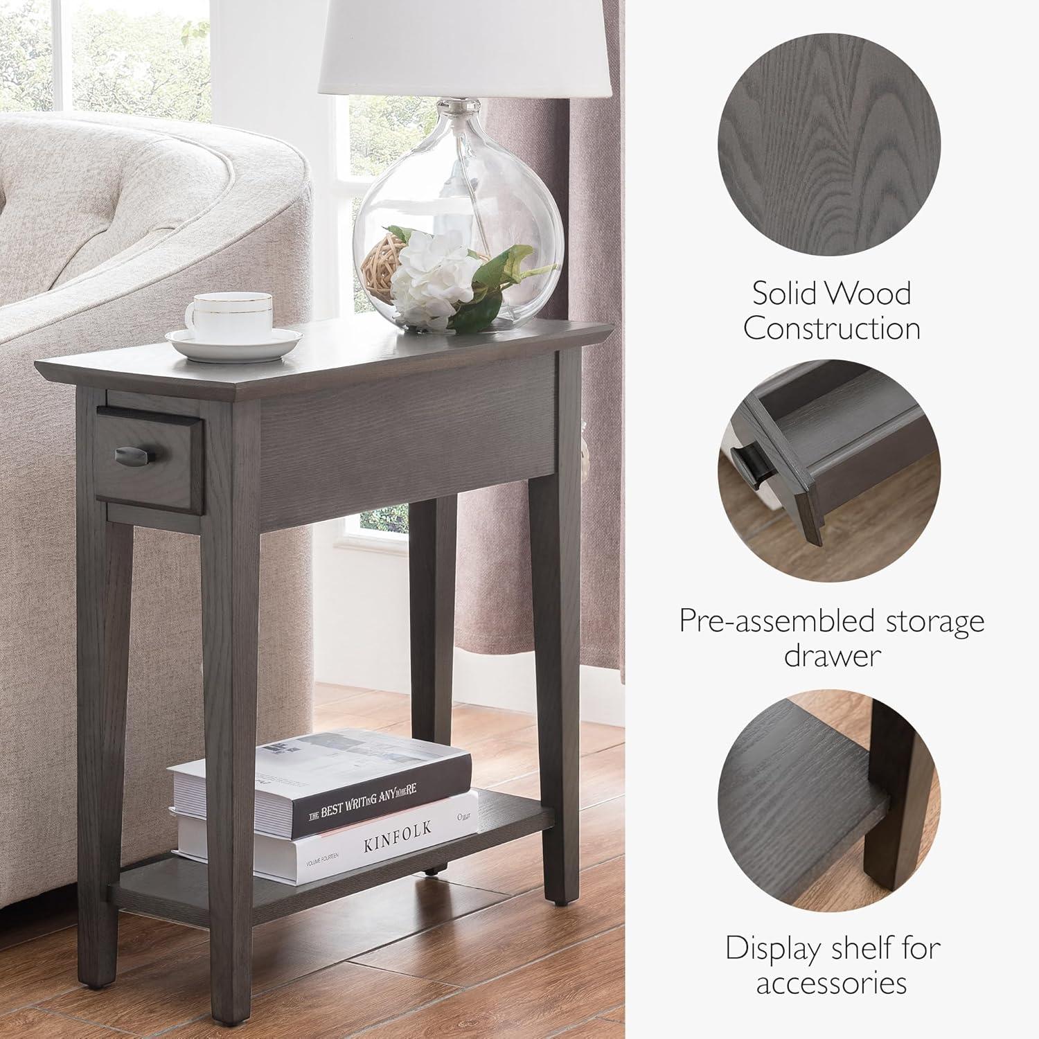 Leick Home Favorite Finds Recliner Table Smoke Gray