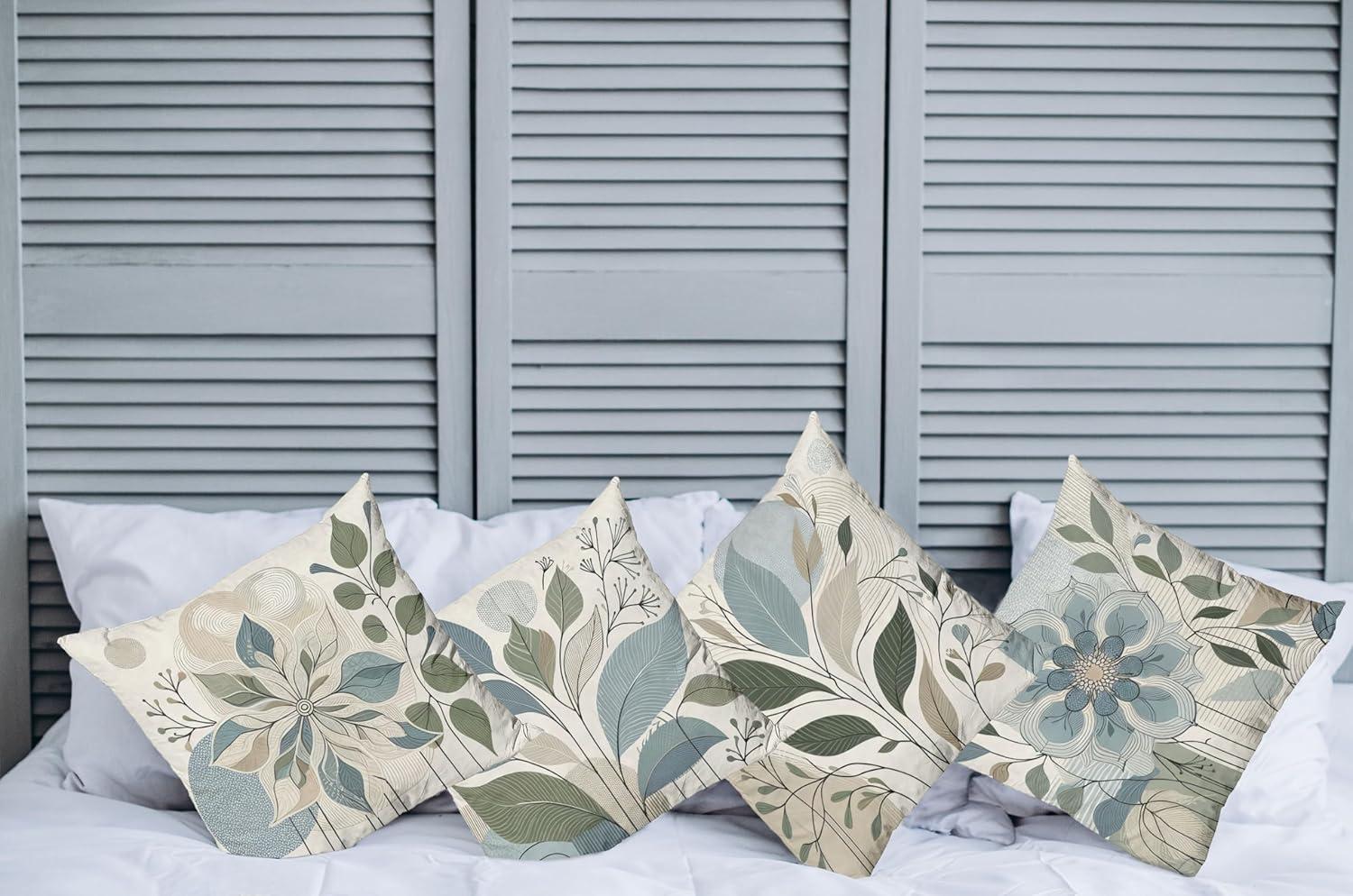 Floral Indoor/Outdoor Pillow Cover (Set of 4)