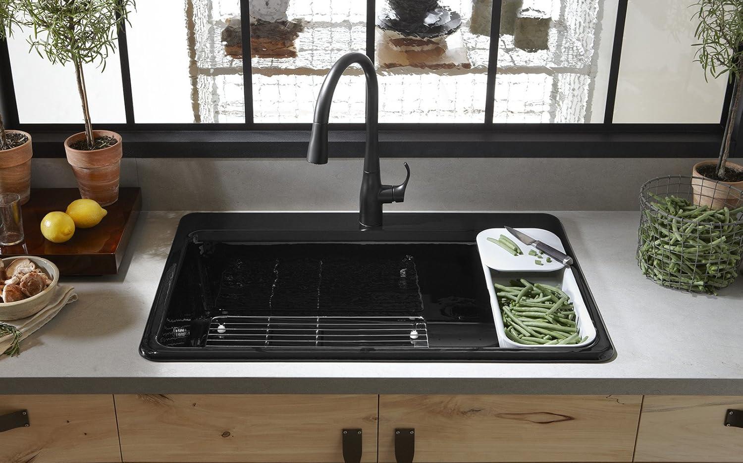 Riverby 33" L x 22" W x 9-5/8" Top-Mount Single Bowl Kitchen Sink W/ Accessories
