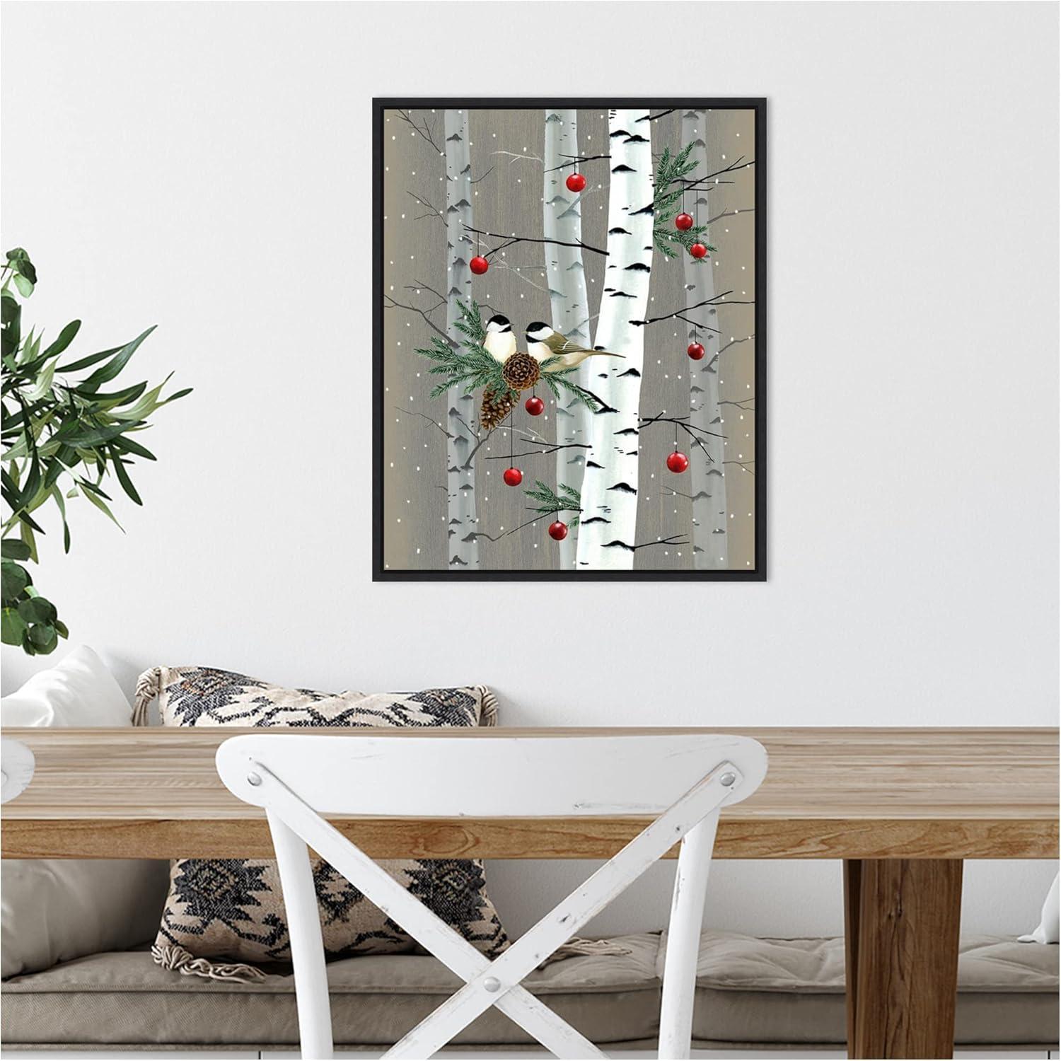 Amanti Art Birch Birds II by Grace Popp Canvas Wall Art Print Framed 16 x 20-in.