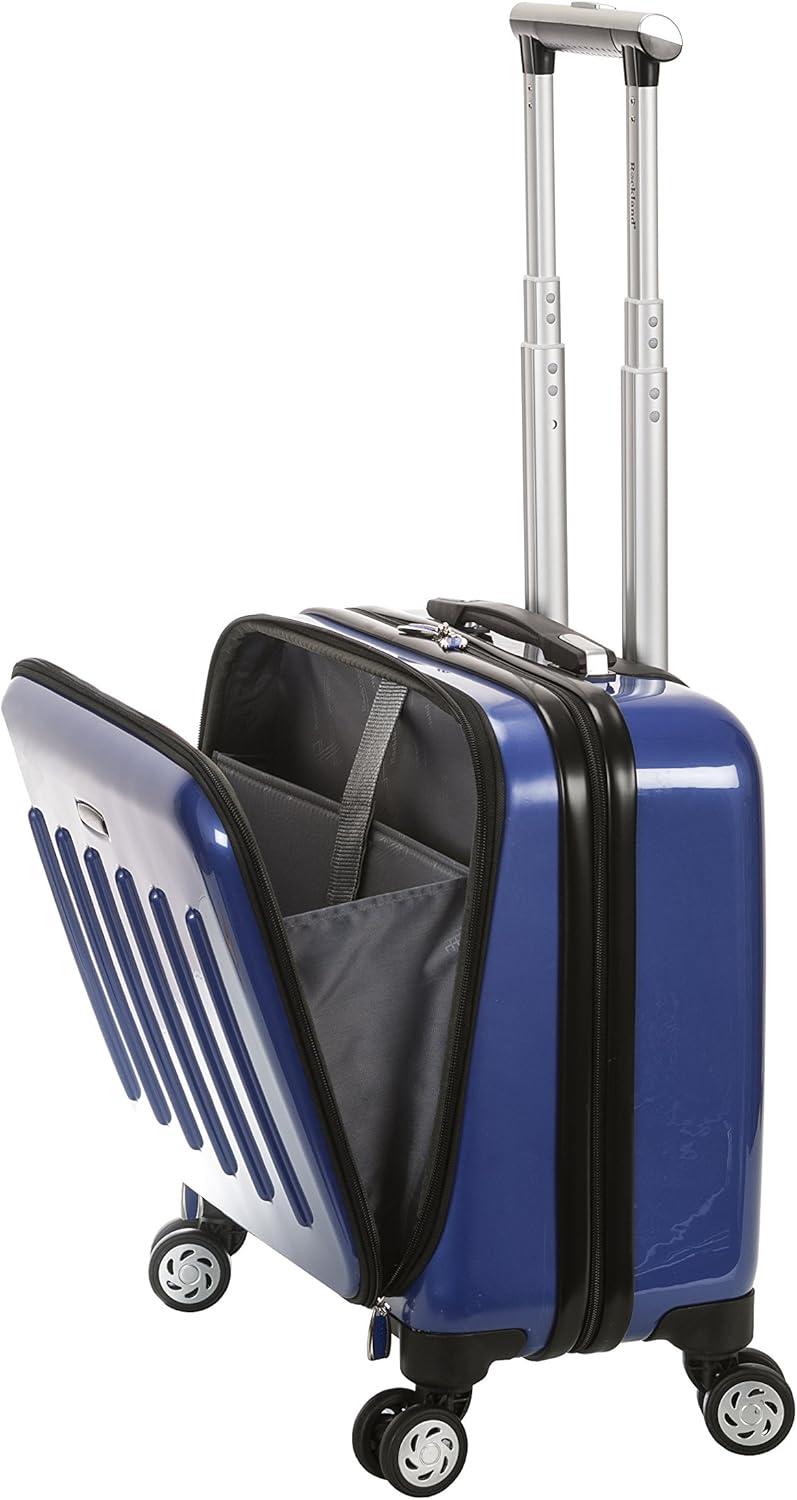 Rockland Revolution Hardside Rolling Computer Case Blue Carry-On 17-Inch