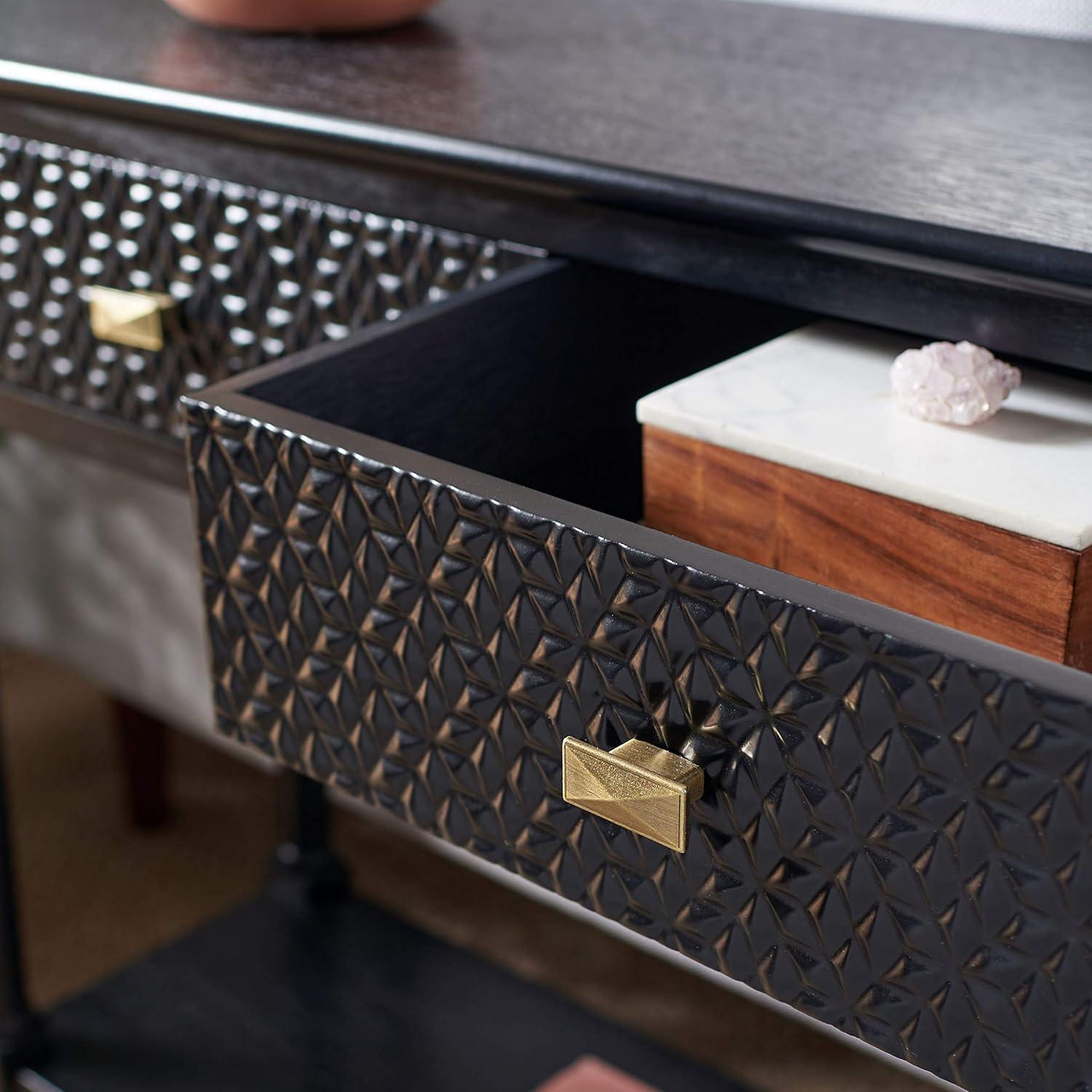 SAFAVIEH Halton Modern 2 Drawer Console Table, Distressed White