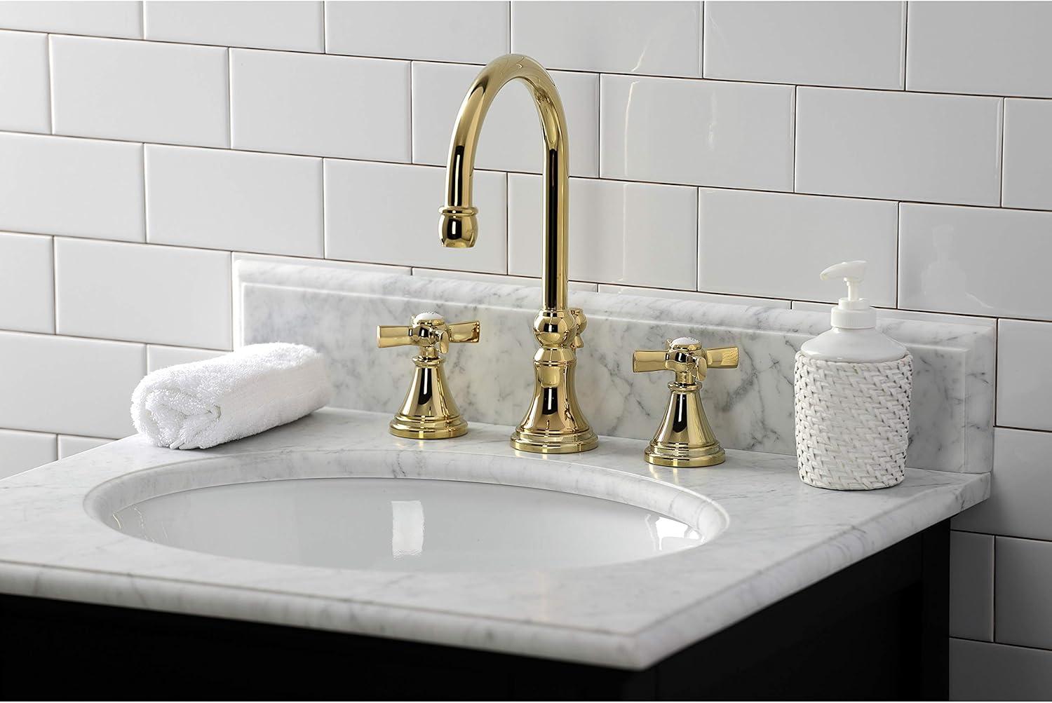 Millennium Polished Brass Widespread Bathroom Faucet