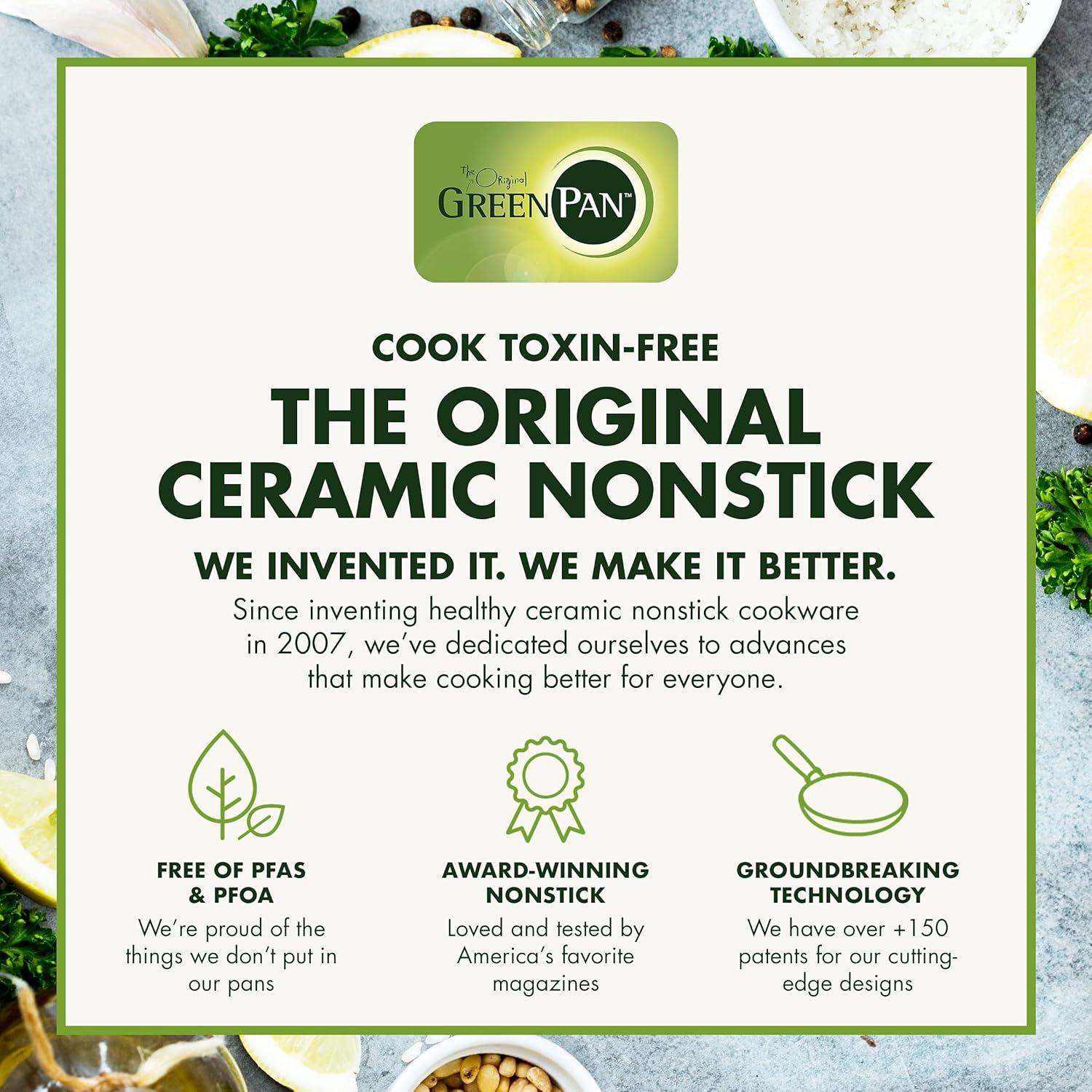 GreenPan Reserve Hard Anodized Healthy Ceramic Nonstick 10 Piece Cookware Set