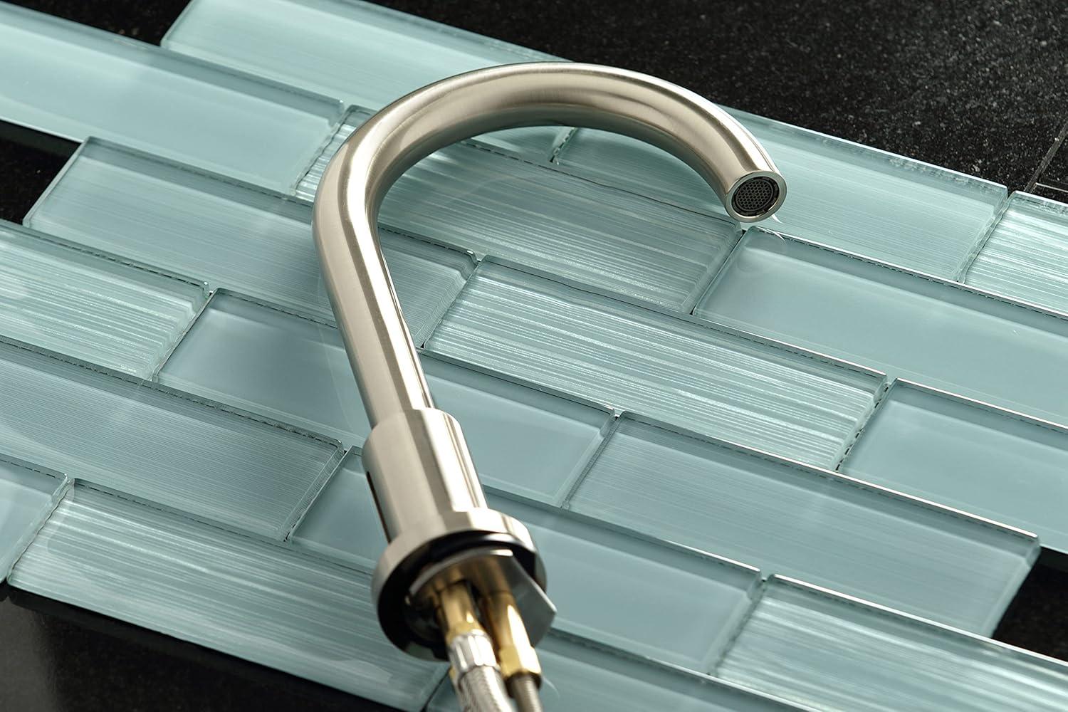 Kingston Brass NuvoFusion Two-Handle 3-Hole Deck Mount Widespread Bathroom Faucet with Brass Pop-Up Drain