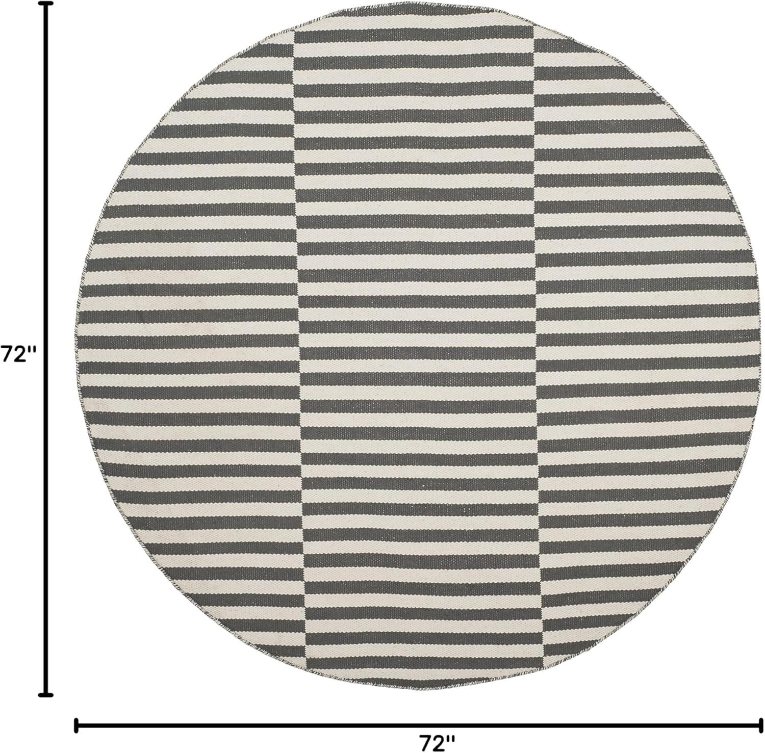 Montauk MTK712 Hand Woven Indoor Area Rug - Grey/Ivory - 6' Round - Safavieh