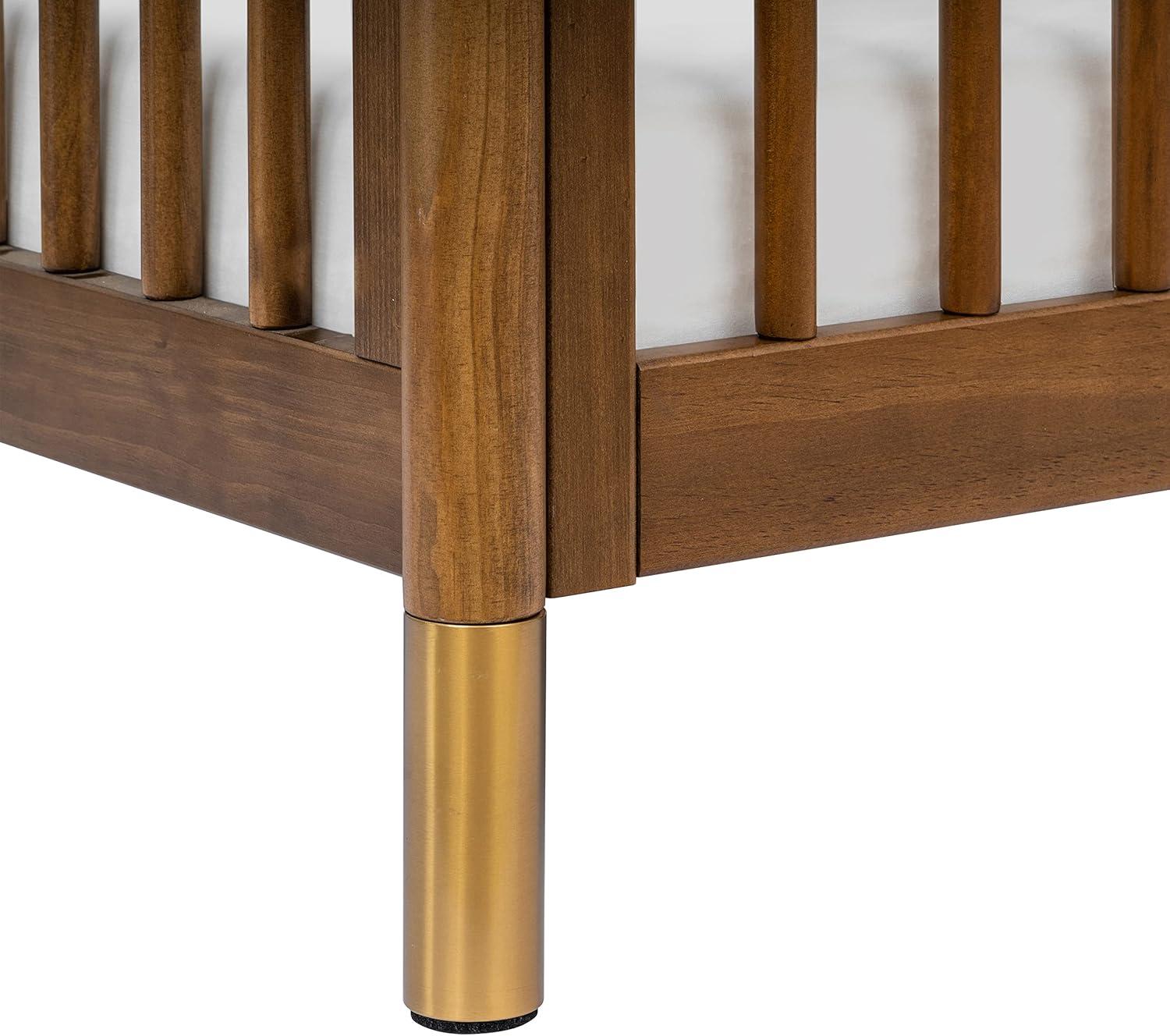 Babyletto Gelato Natural Walnut Wood 4-in-1 Convertible Mini Baby Crib