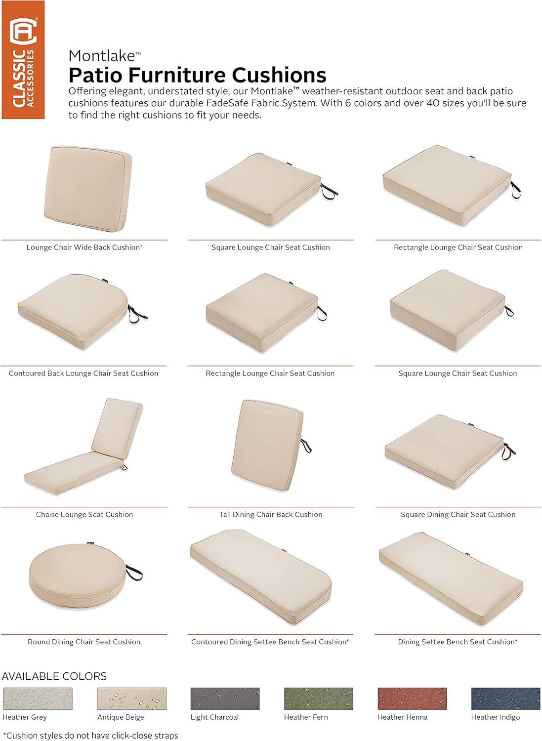 Classic Accessories Montlake Outdoor 5'' Papasan Seat Cushion