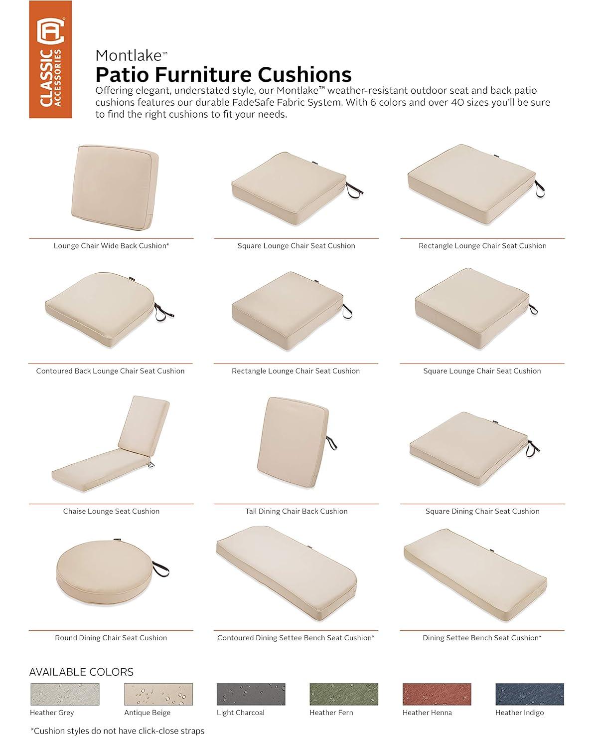 Classic Accessories Montlake Outdoor 5'' Papasan Seat Cushion
