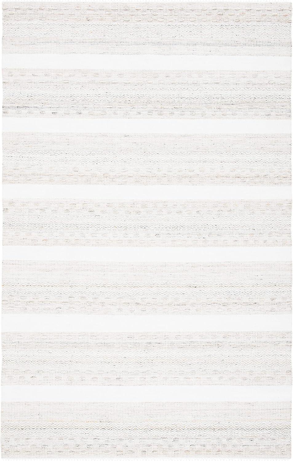 Striped Kilim STK105 Hand Woven Area Rug - Beige/Ivory - 6'x9' - Safavieh.