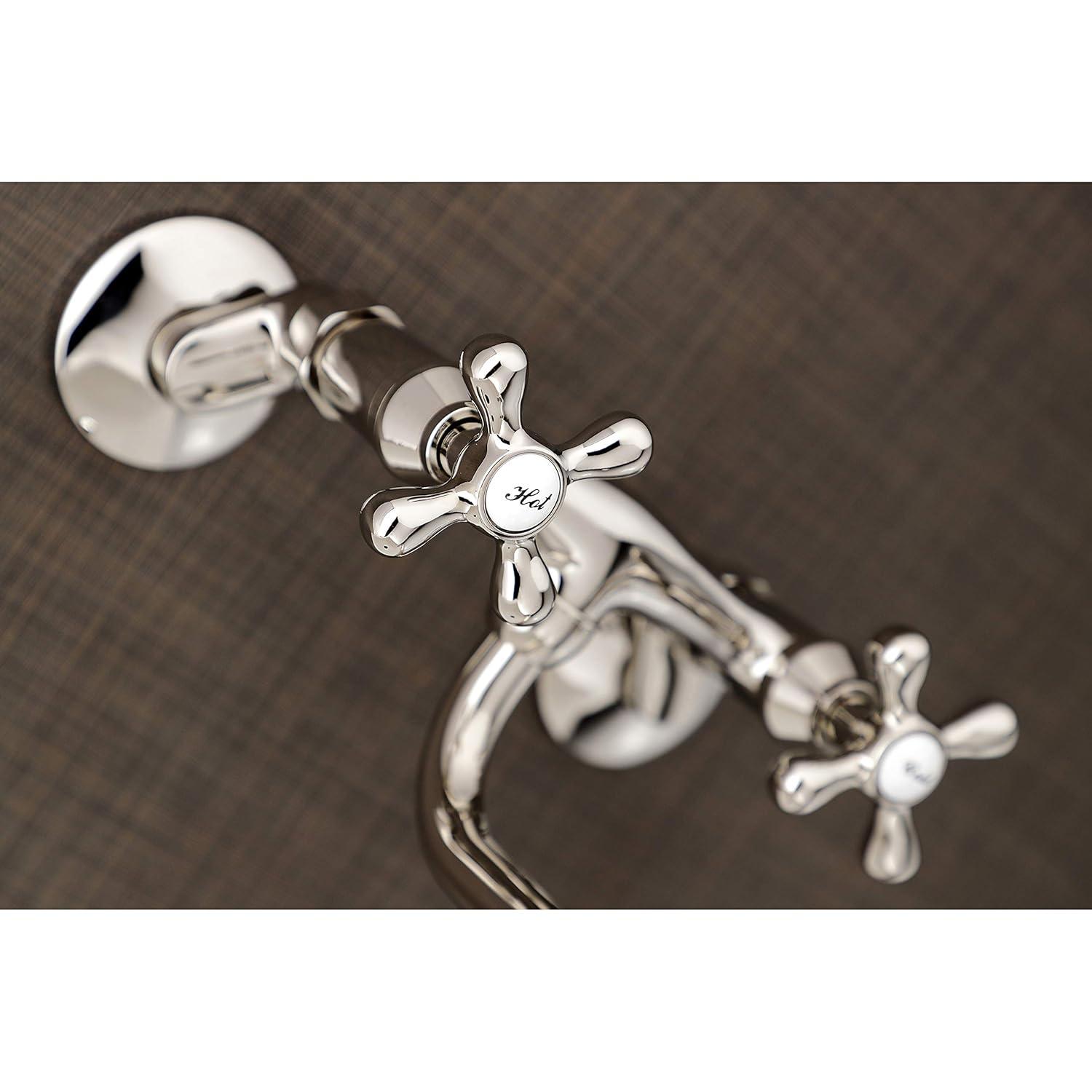 Kingston Brass Kingston Two-Handle 2-Hole Wall Mount Bathroom Faucet
