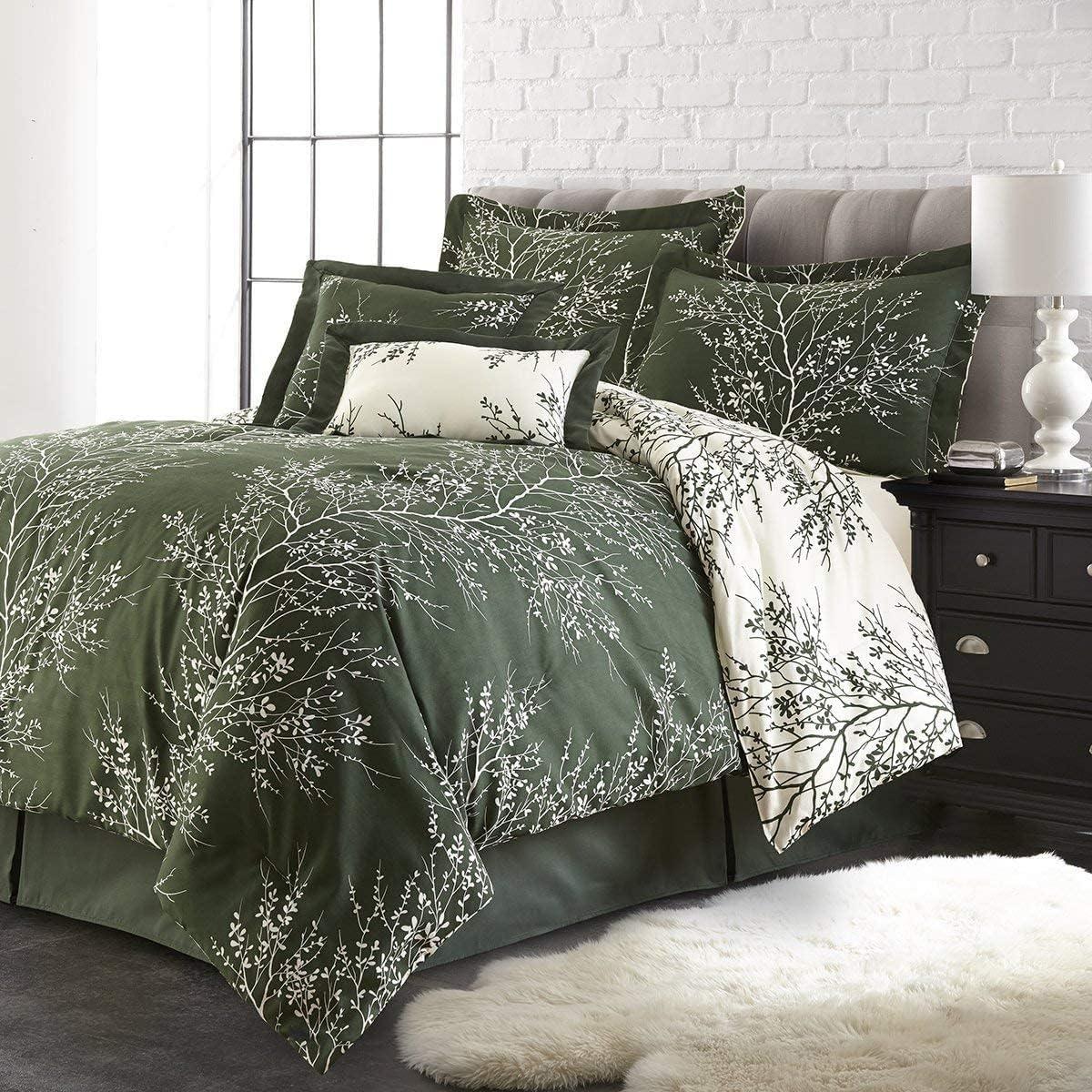 Spirit Linen Home Est. 1988 Foliage Microfiber Comforter Set - Twin, Hunter