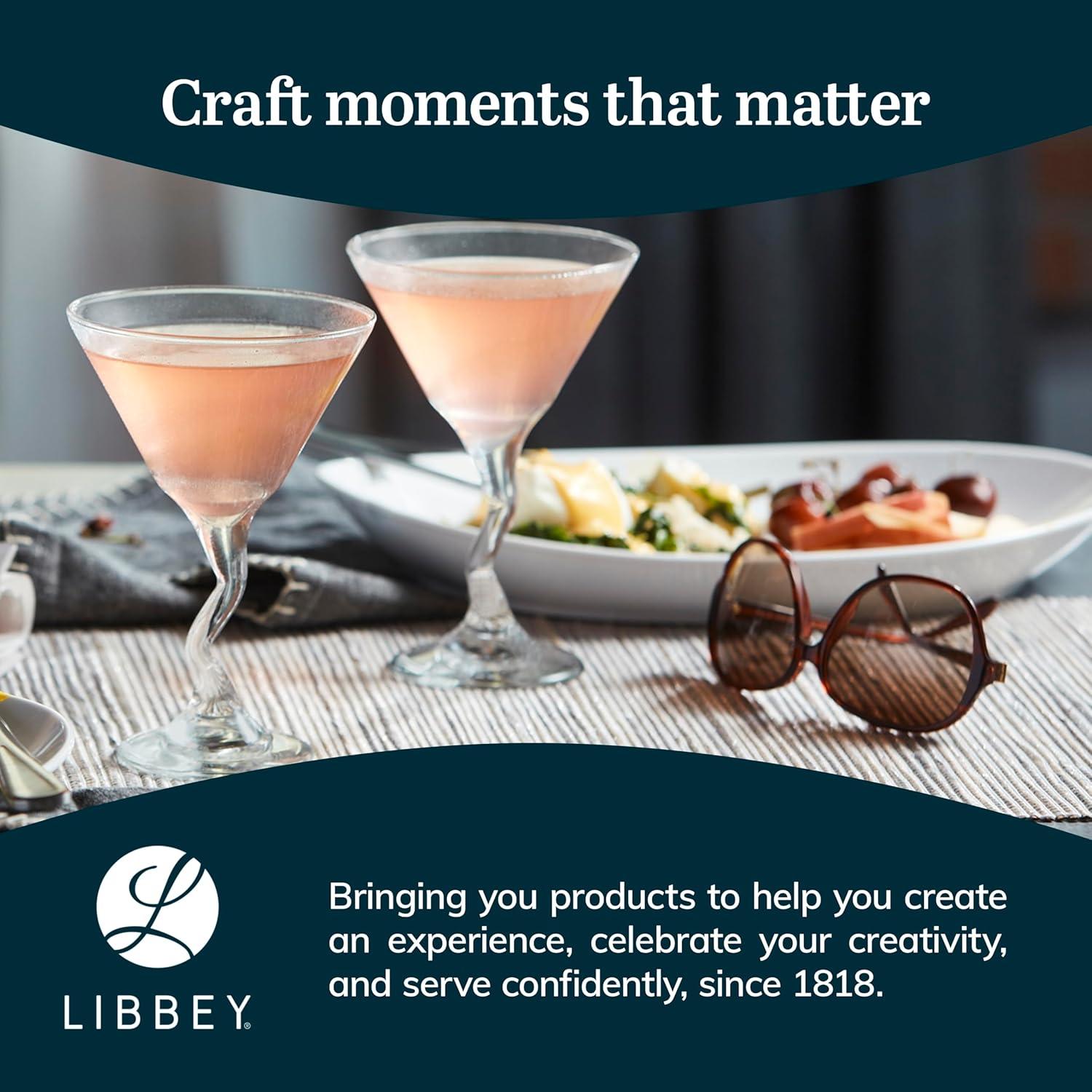 Libbey Libbey Z-Stem 9.25 oz. Martini Glasses (Set of 4)