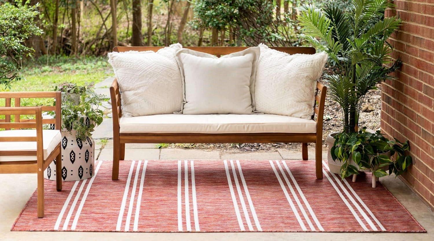 Jill Zarin Outdoor Anguilla Striped Woven Area Rug