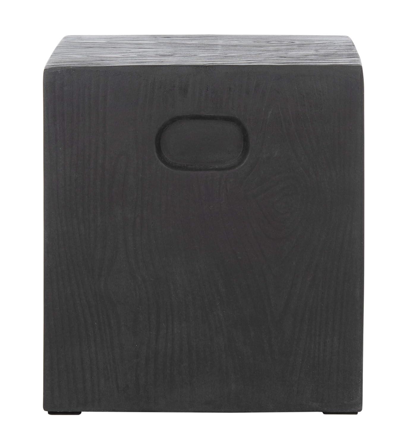 Cube Accent Stool - Indoor/Outdoor - VNN1003 - Black - Safavieh
