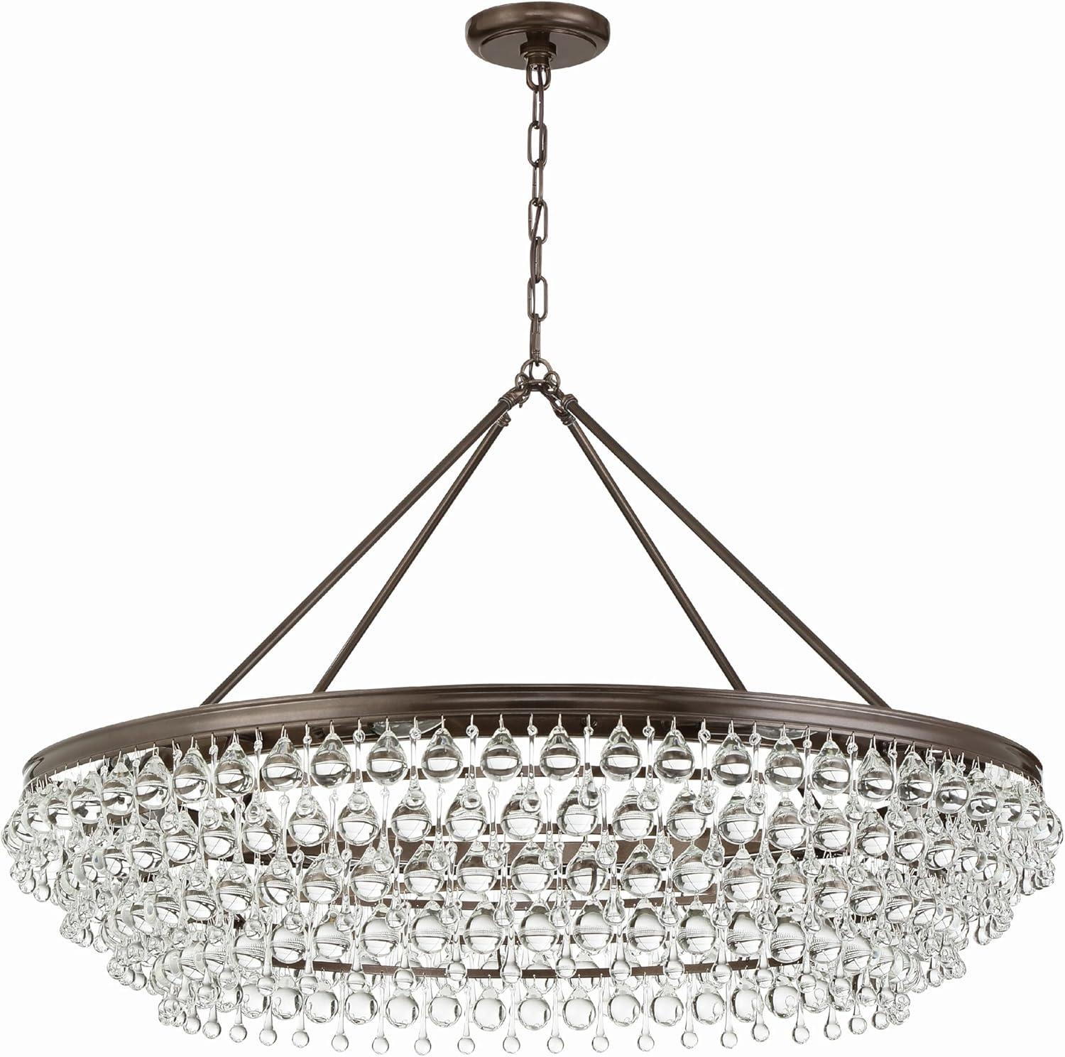 Eight Light Chandelier In Traditional And Contemporary Style 40 Inches Wide By 25.75 Inches High-Vibrant Bronze Finish Crystorama Lighting 278-Vz