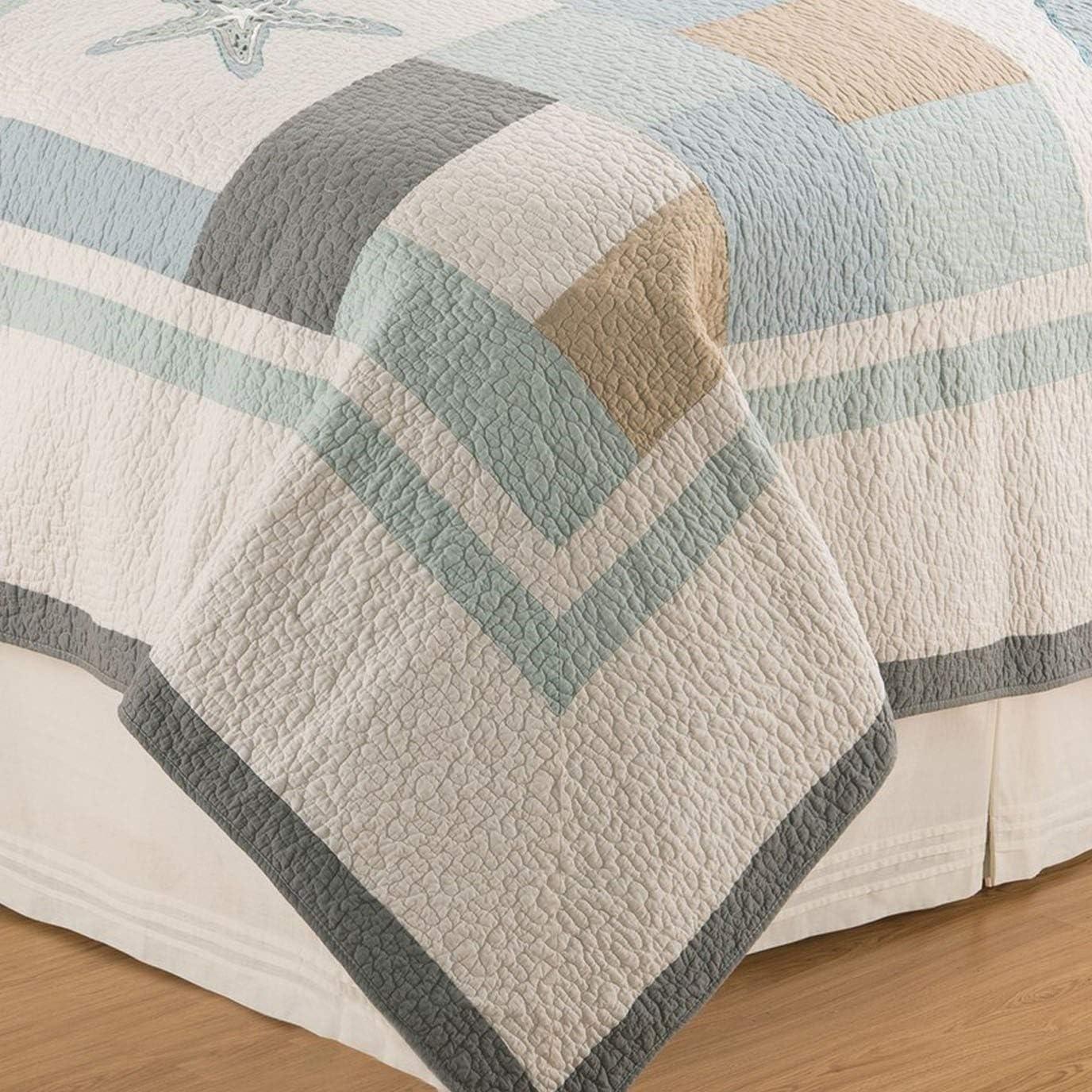 C&F Home Driftwood Shores Pieced Cotton Ocean Theme Quilt Set - Machine Washable