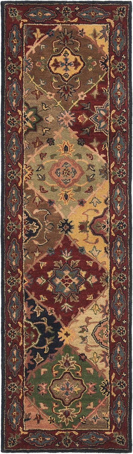 Heritage Red and Multicolor Wool Tufted Runner Rug
